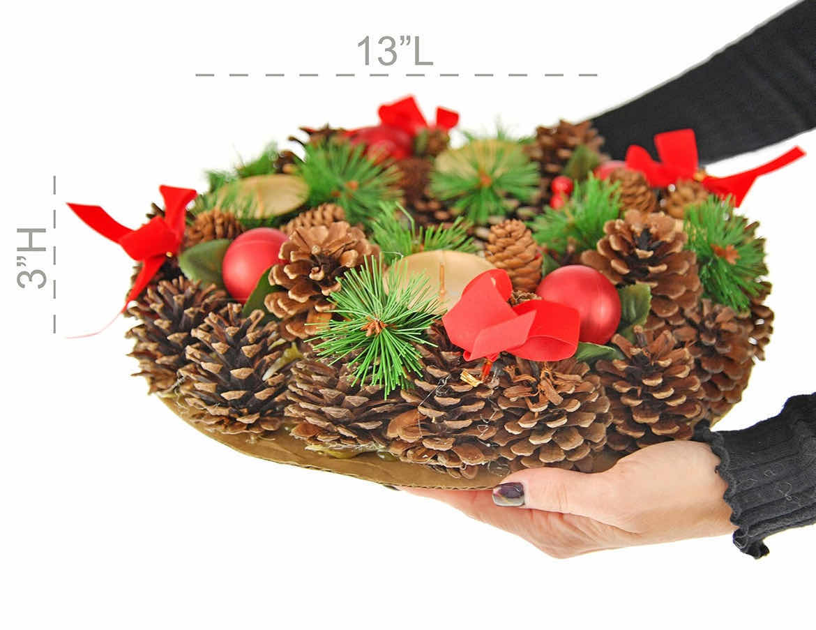 Photo 1 of NEW CASE OF HOME X CHRISTMAS WREATH CANDLE HOLDER CENTERPIECE (5PCS PER CASE)