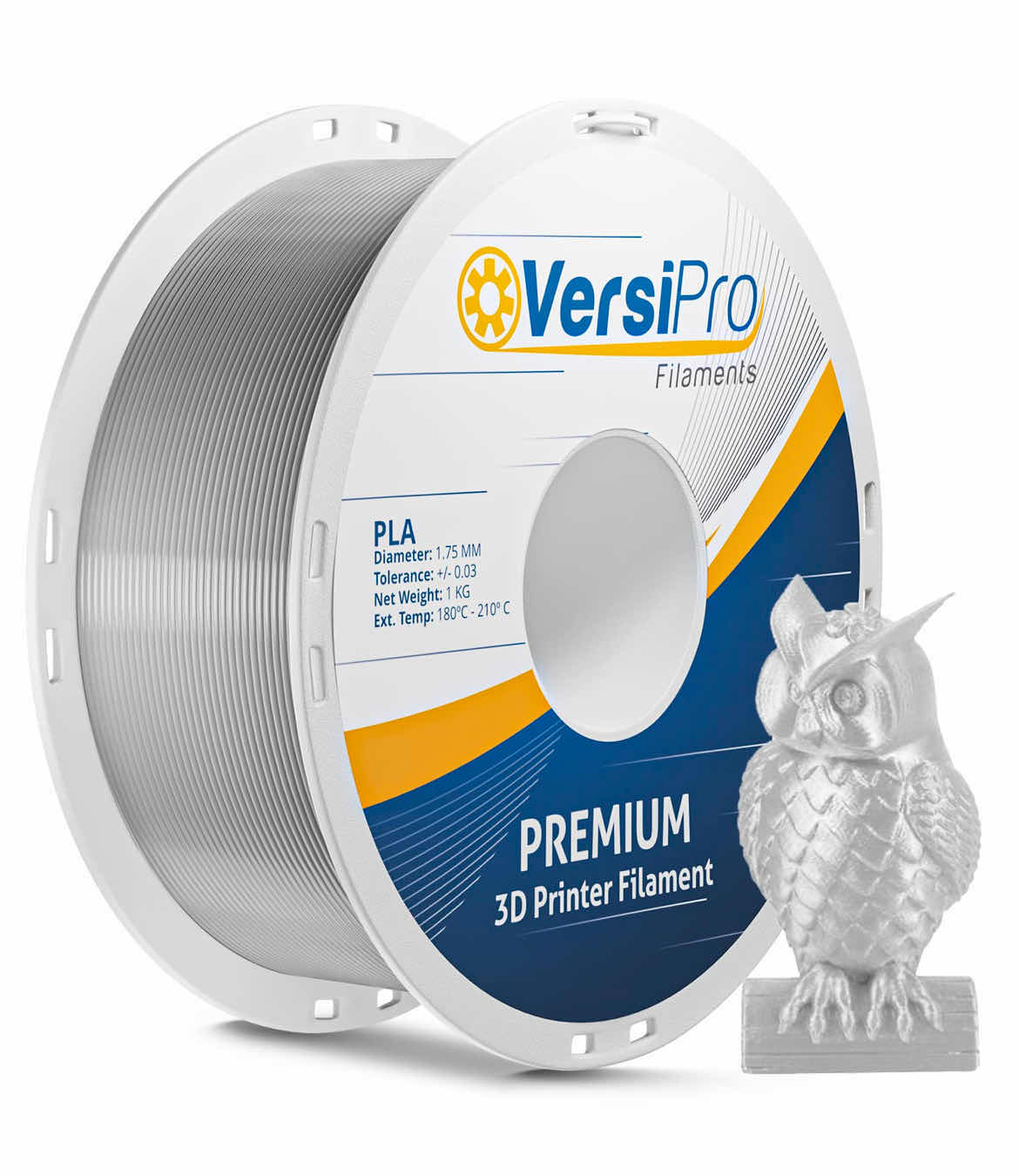 Photo 1 of NEW 2-PACK OF VERSIPRO FILAMENTS PREMIUM 3D PRINTER FILAMENT SILVER