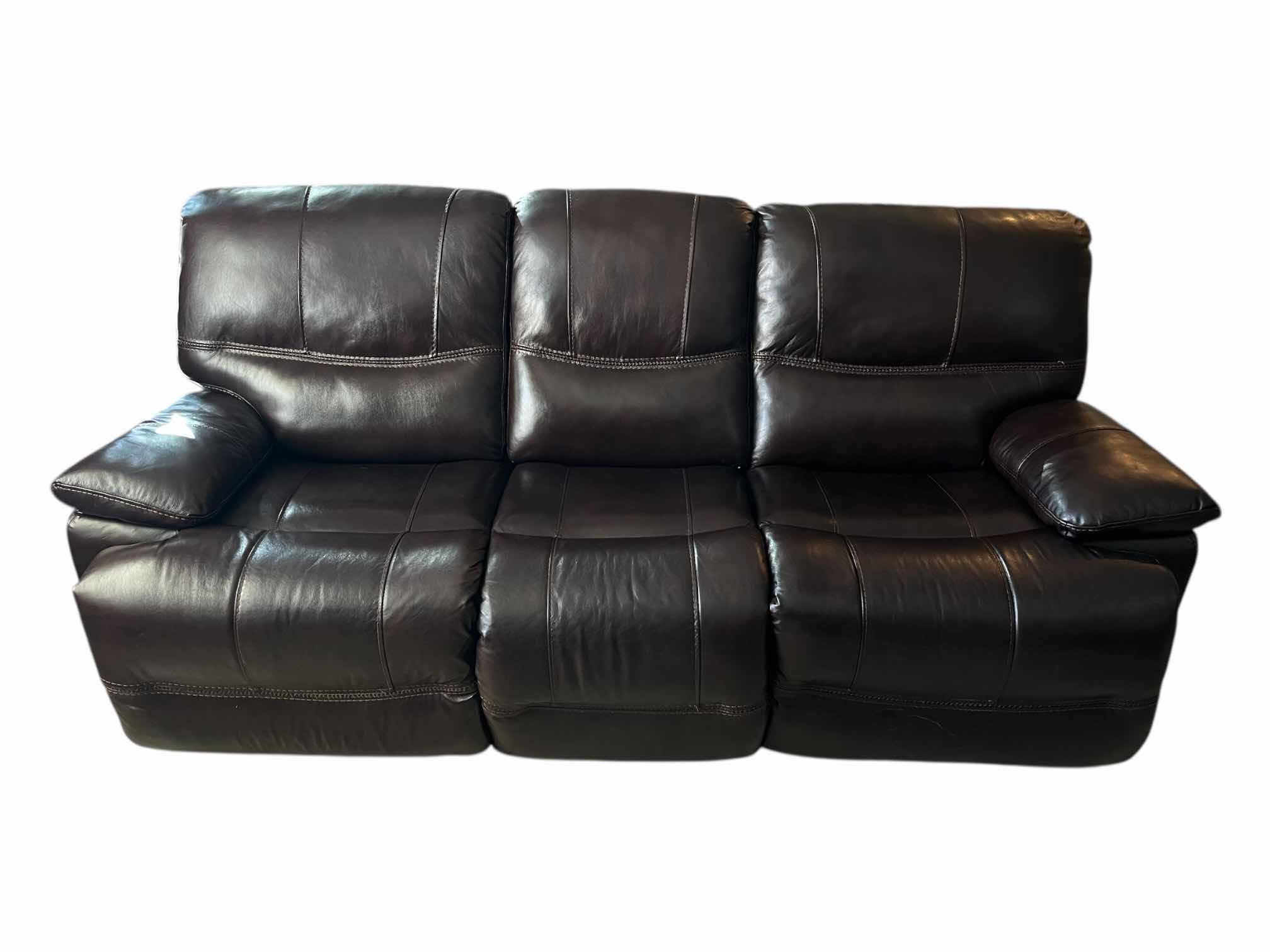 Photo 1 of TIMBERLAND DARK BROWN DENVER LEATHER ZERO GRAVITY POWER RECLINING SOFA 89” X 39” H41” (READ NOTES)