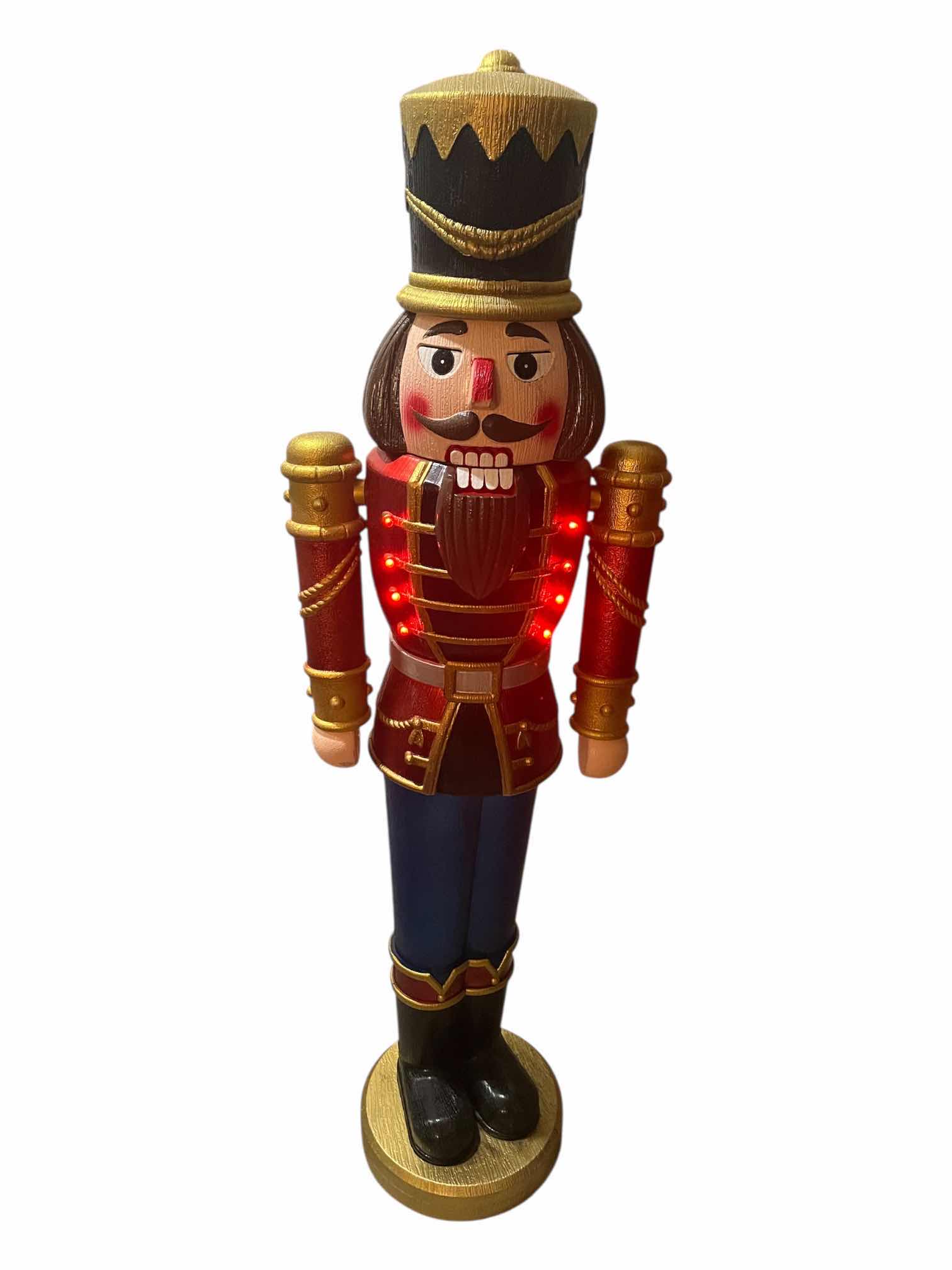 Photo 1 of HOLIDAY TIME LIFE-SIZE MULTICOLOR LIGHT UP MUSICAL CHRISTMAS NUTCRACKER 22” X 12” H68.5”