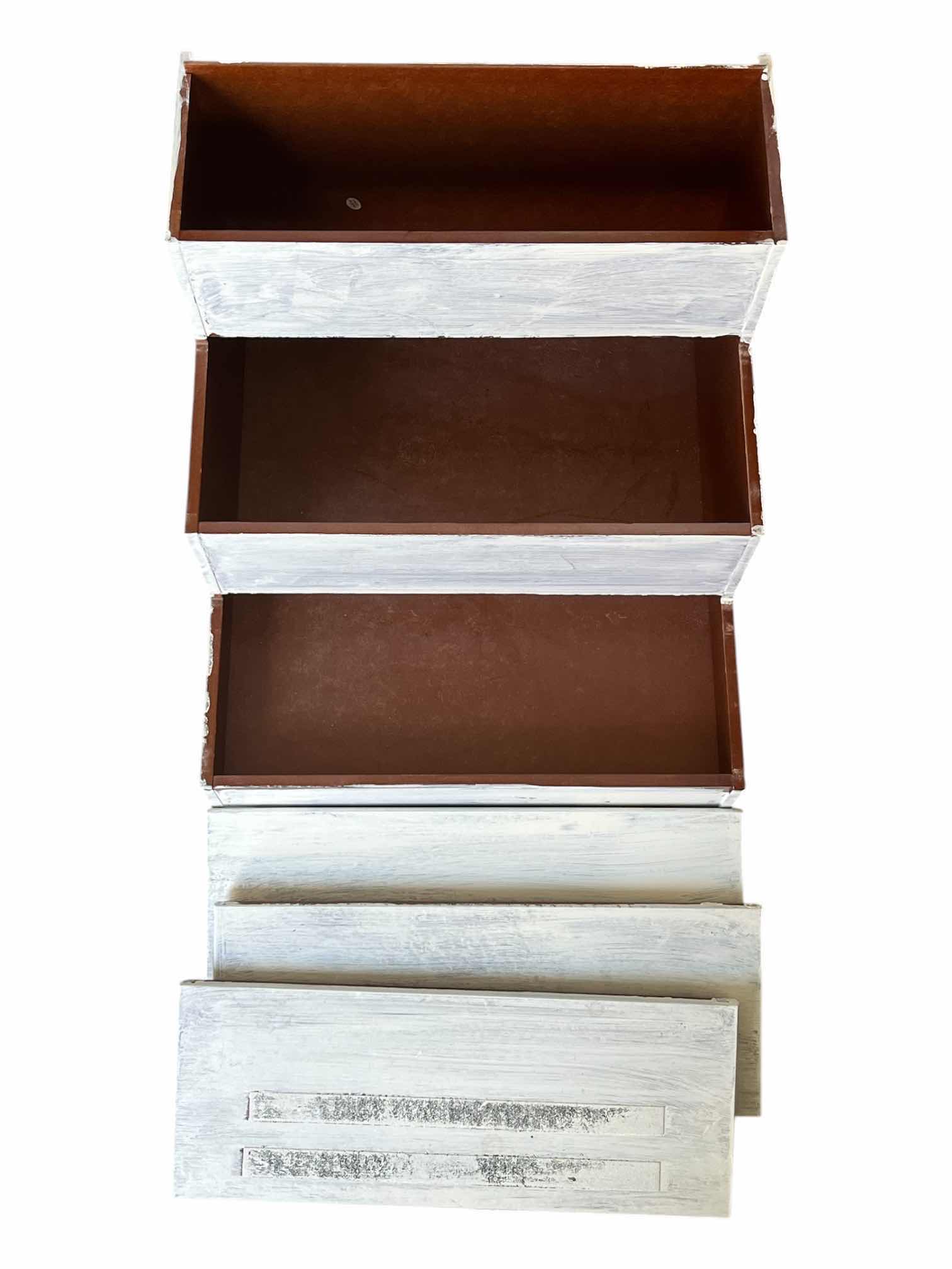 Photo 1 of FARMHOUSE STYLE WHITE DISTRESSED WOOD STEPS 15.75” X 17.75” H14.75”