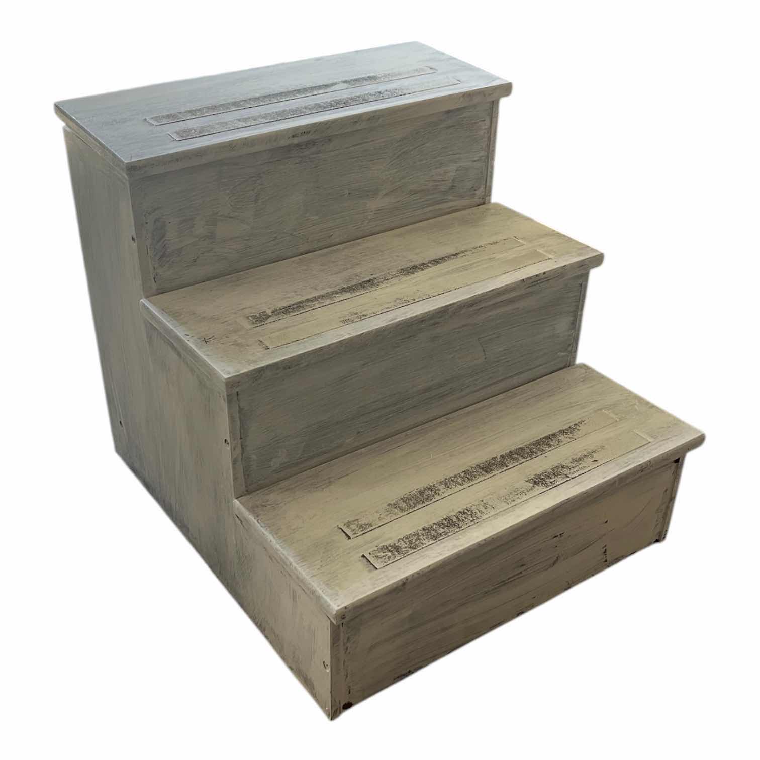 Photo 1 of FARMHOUSE STYLE WHITE DISTRESSED WOOD STEPS 15.75” X 17.75” H14.75”