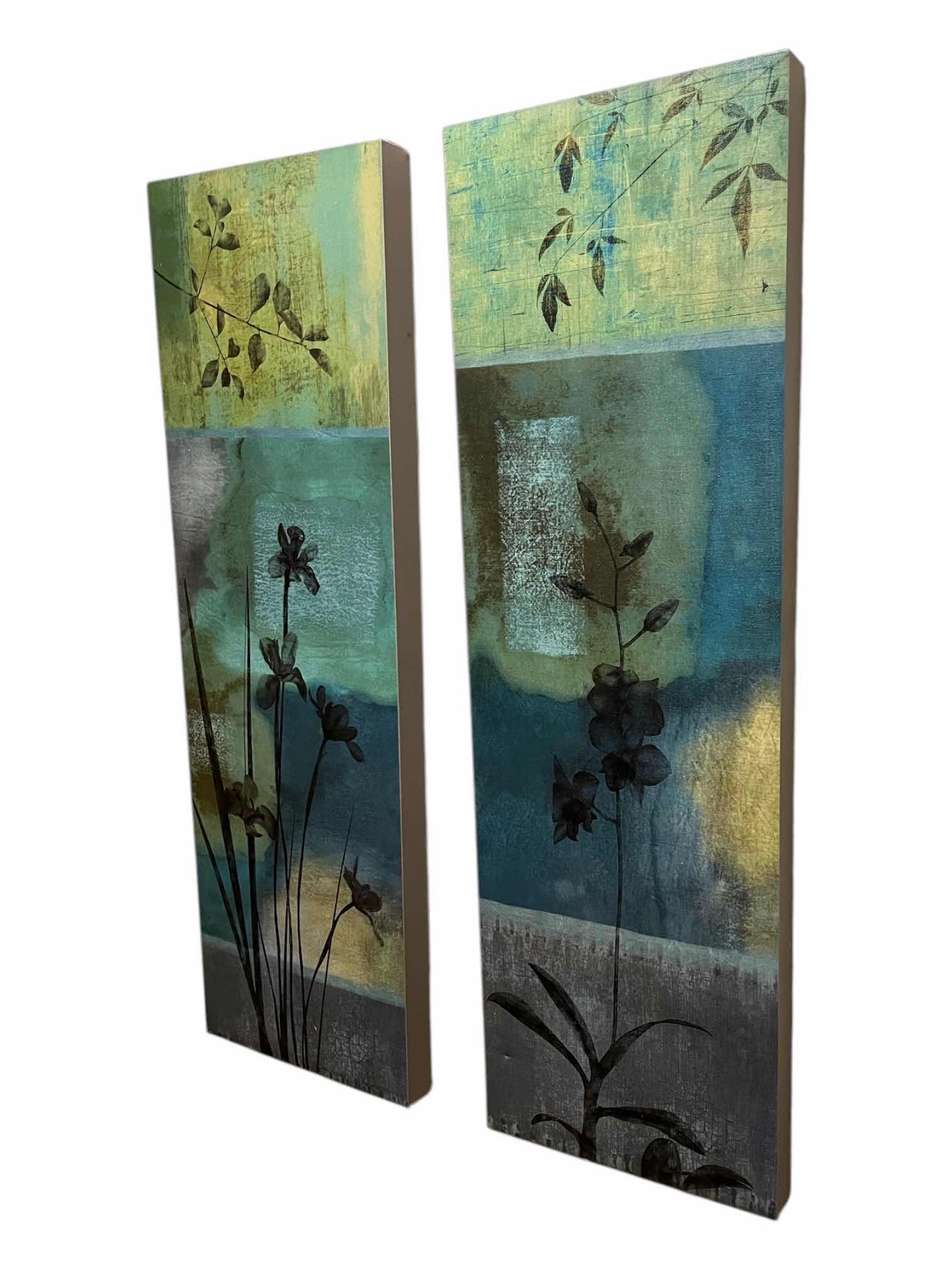 Photo 1 of STUPELL INDUSTRIES CONTEMPORARY BLOOMING ORCHARD SPROUTS FLORAL CANVAS ARTWORK 11.5” X 35.5”