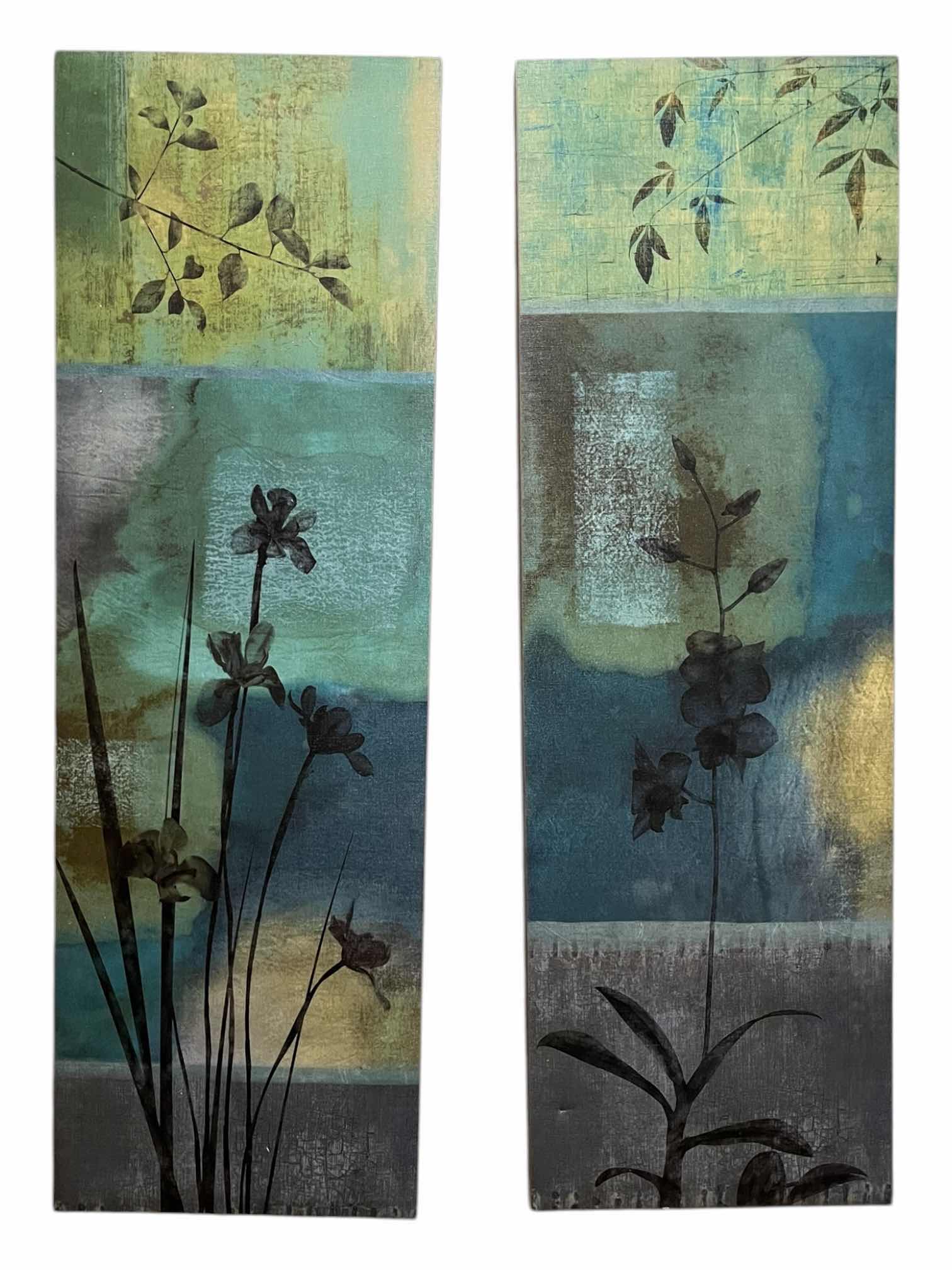 Photo 1 of STUPELL INDUSTRIES CONTEMPORARY BLOOMING ORCHARD SPROUTS FLORAL CANVAS ARTWORK 11.5” X 35.5”