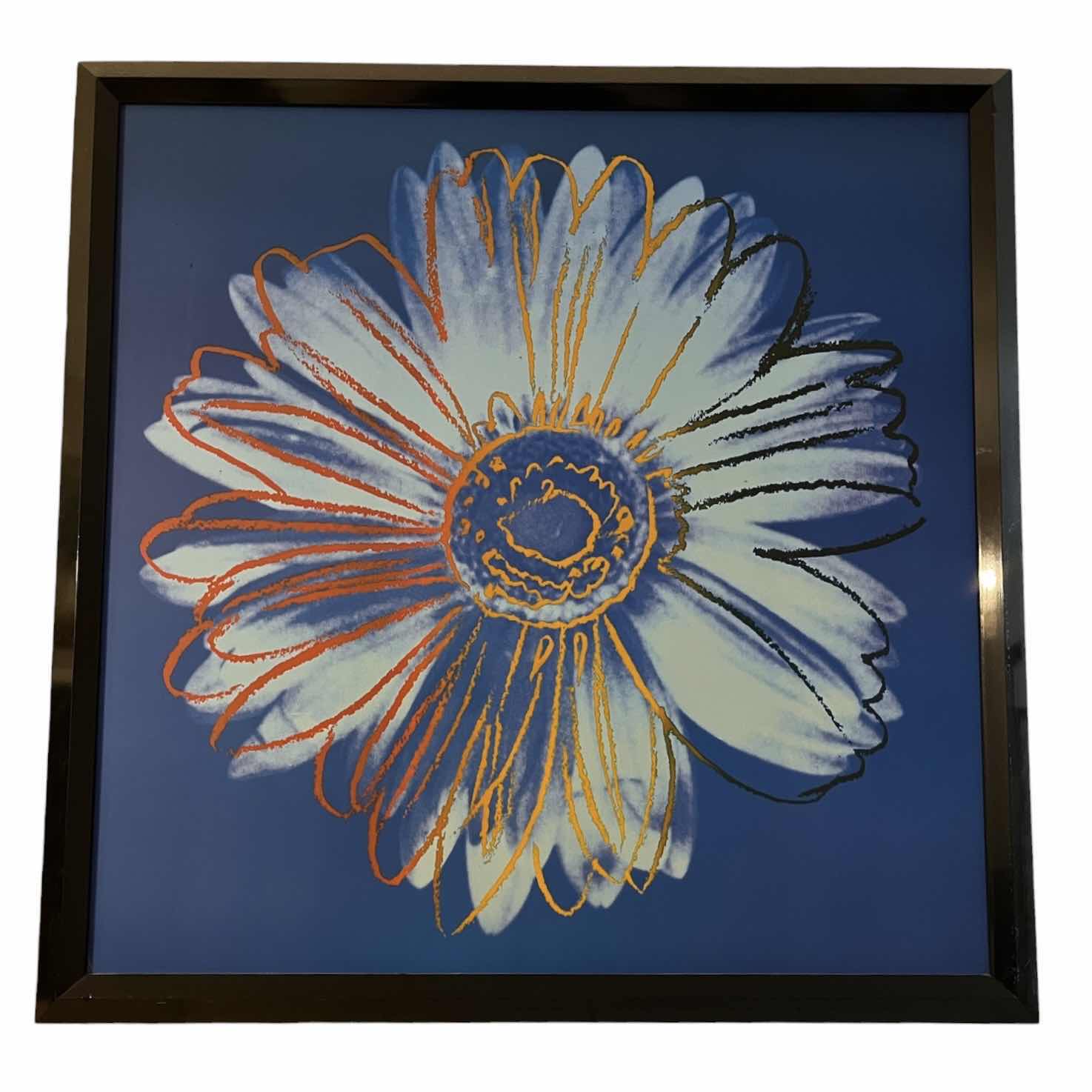 Photo 1 of BLUE DAISY ENCORE WYNN CANVAS FRAMED ARTWORK 35.5” X 35.5”