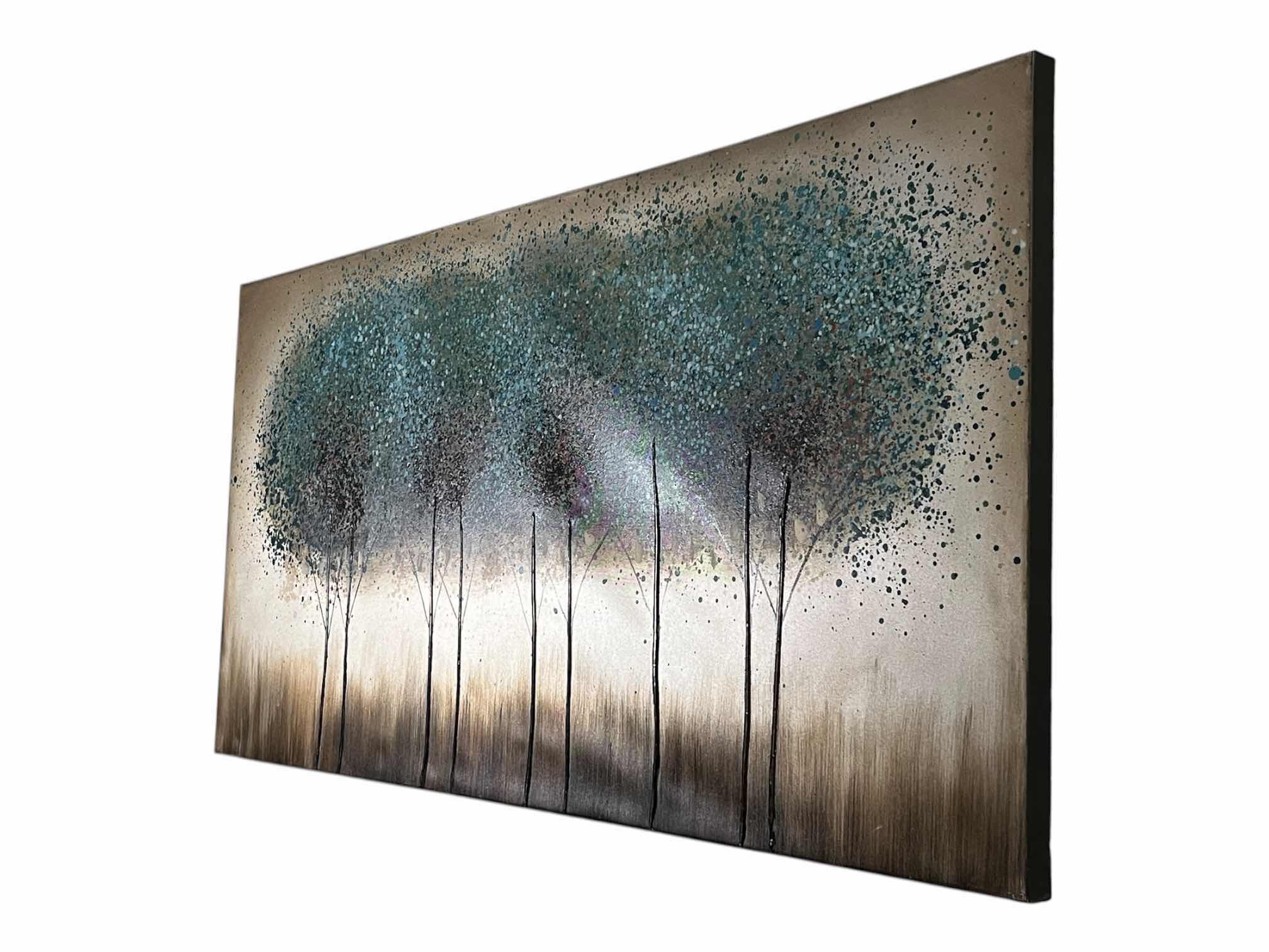 Photo 1 of ABSTRACT TREES CANVAS ARTWORK 60” X 30”