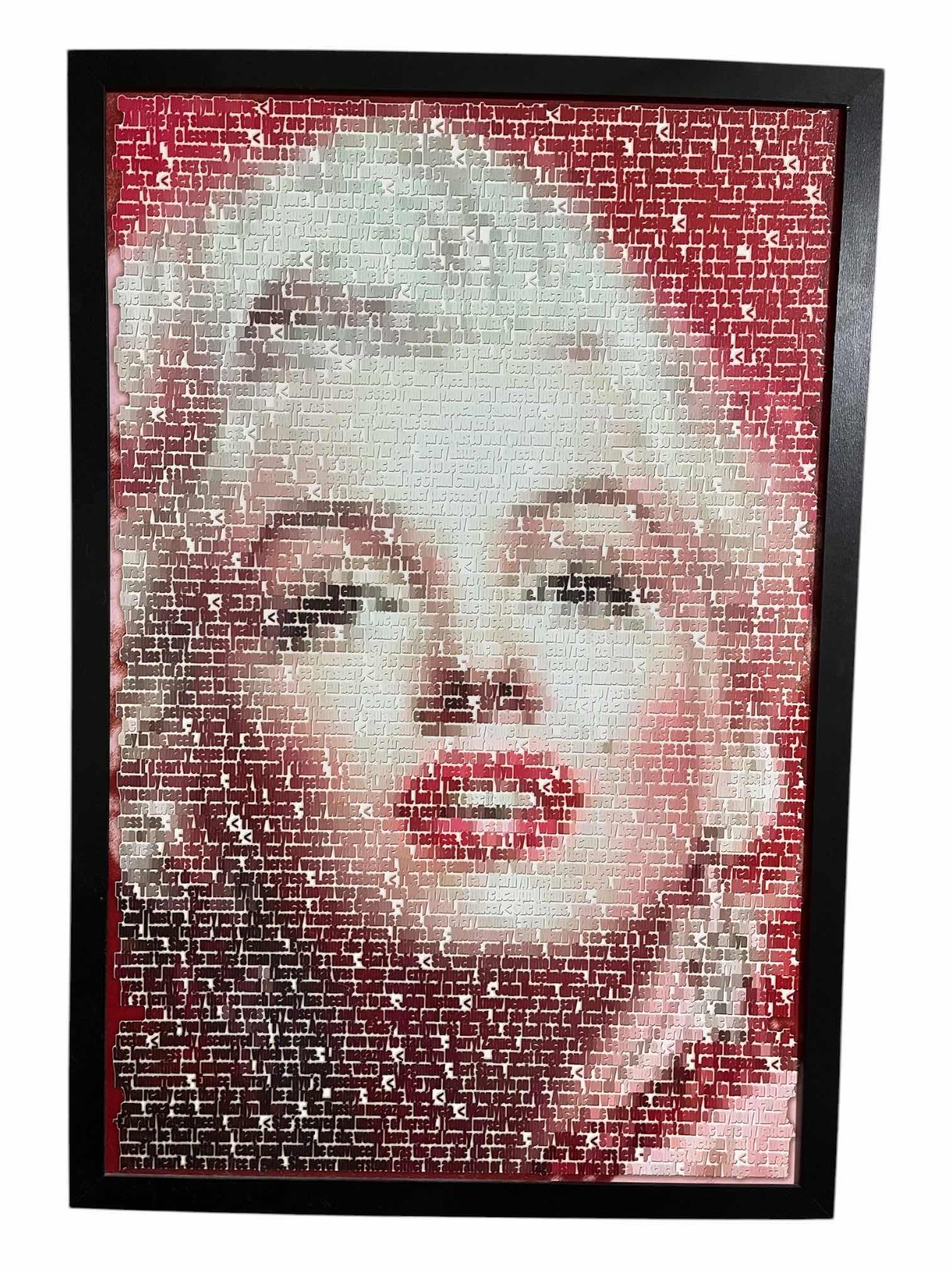 Photo 1 of MARILYN MONROE PHOTO MOSAIC COLLAGE FRAMED ARTWORK 26” X 38”