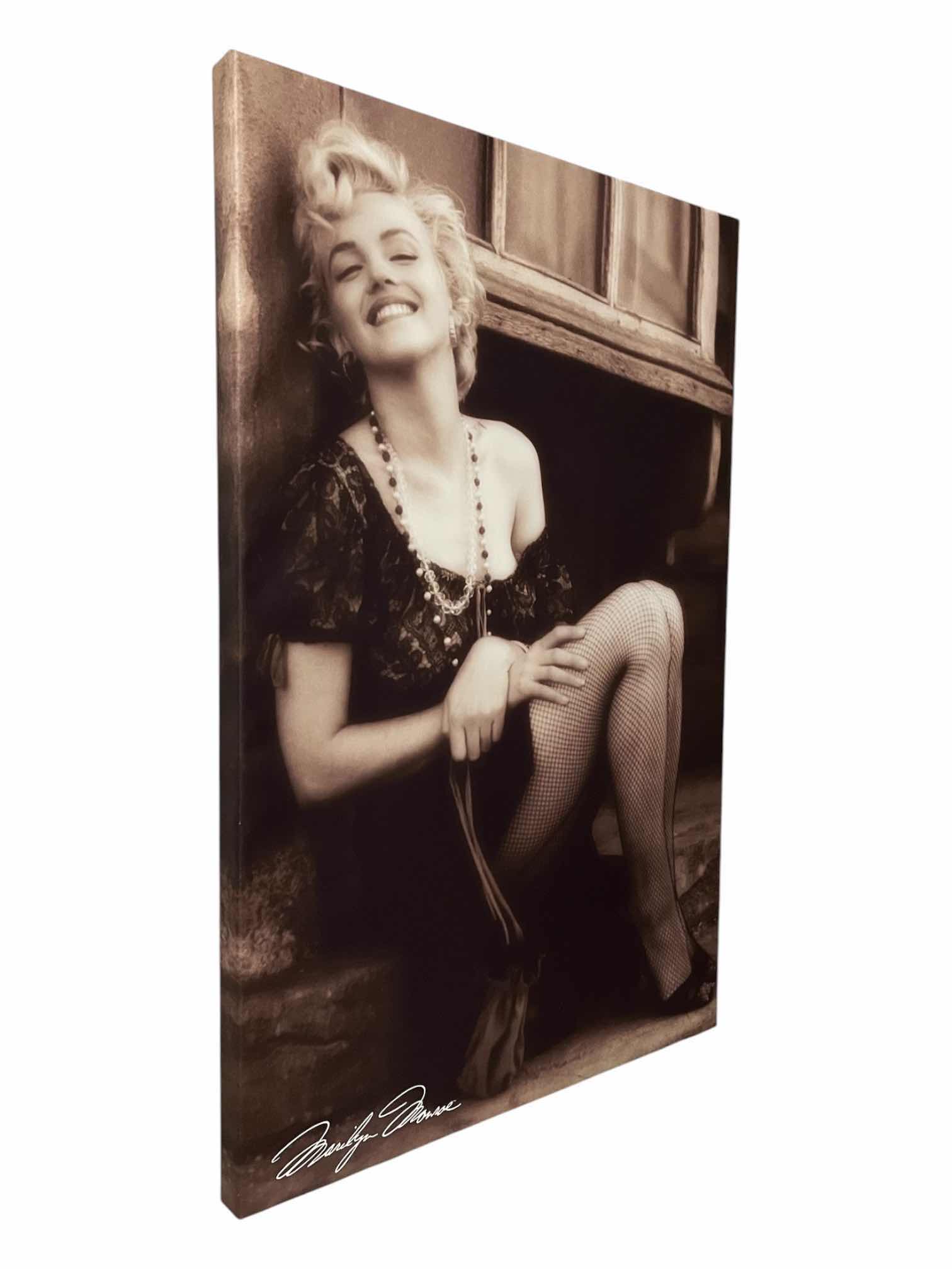 Photo 1 of MARILYN MONROE SEPIA MODELING PHOTO CANVAS ARTWORK 24“ X 36”