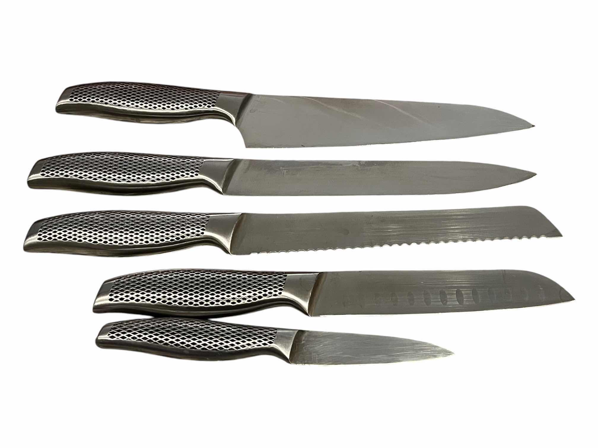 Photo 1 of HAMPTON SIGNATURES STAINLESS STEEL KITCHEN KNIFE SET (5)