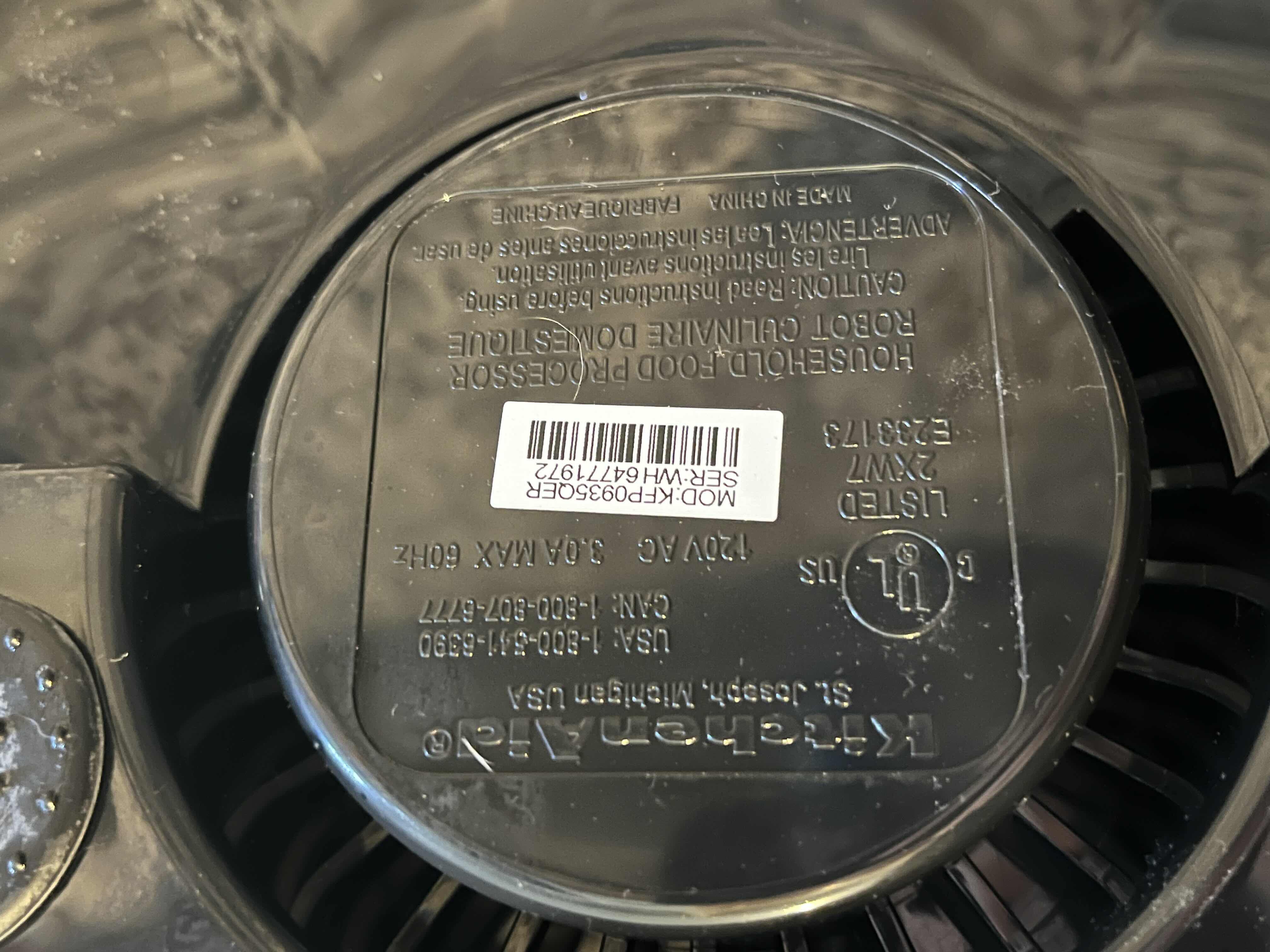 Photo 1 of KITCHEN-AID EXACT SLICE RED FOOD PROCESSOR W ATTACHMENTS KFP0935QER