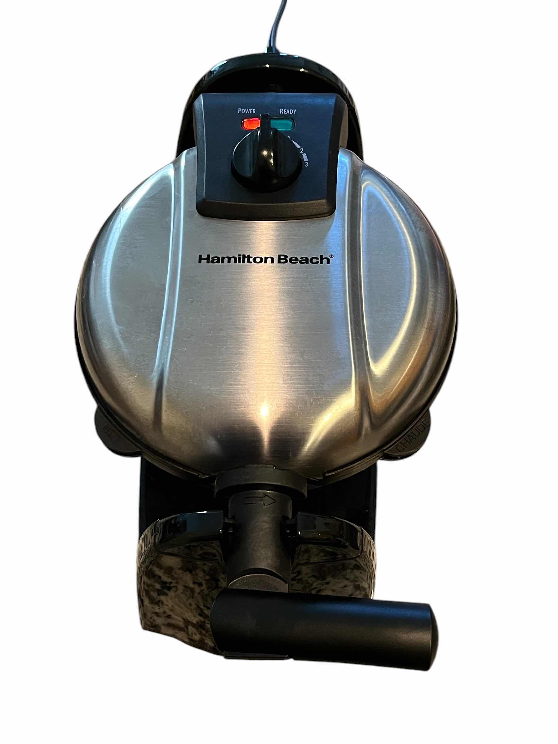 Photo 1 of HAMILTON BEACH STAINLESS STEEL SINGLE WAFFLE MAKER 26030