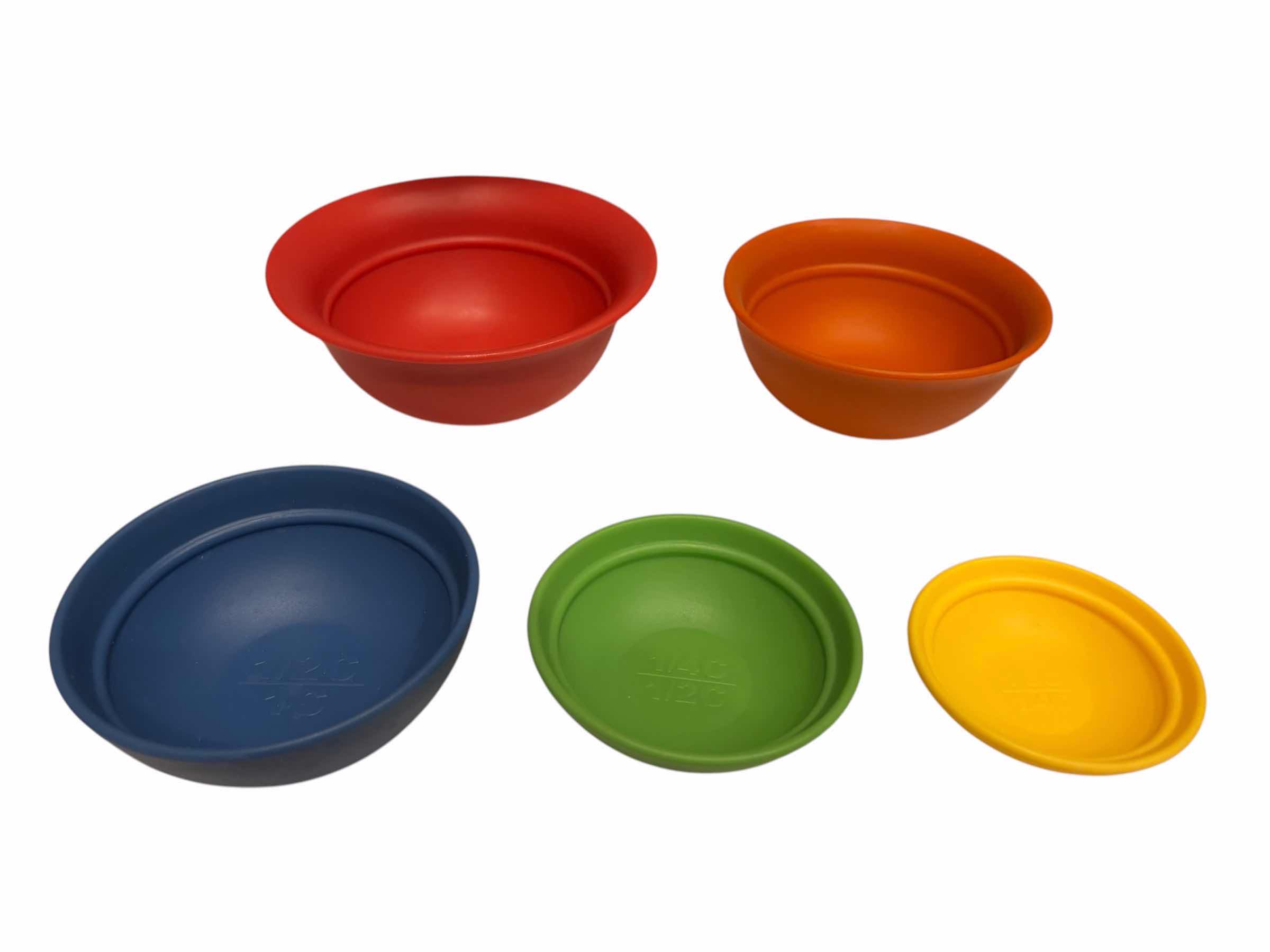 Photo 1 of FOOD NETWORK 5 PC NESTING SILICONE MEASURING BOWLS (READ NOTES)