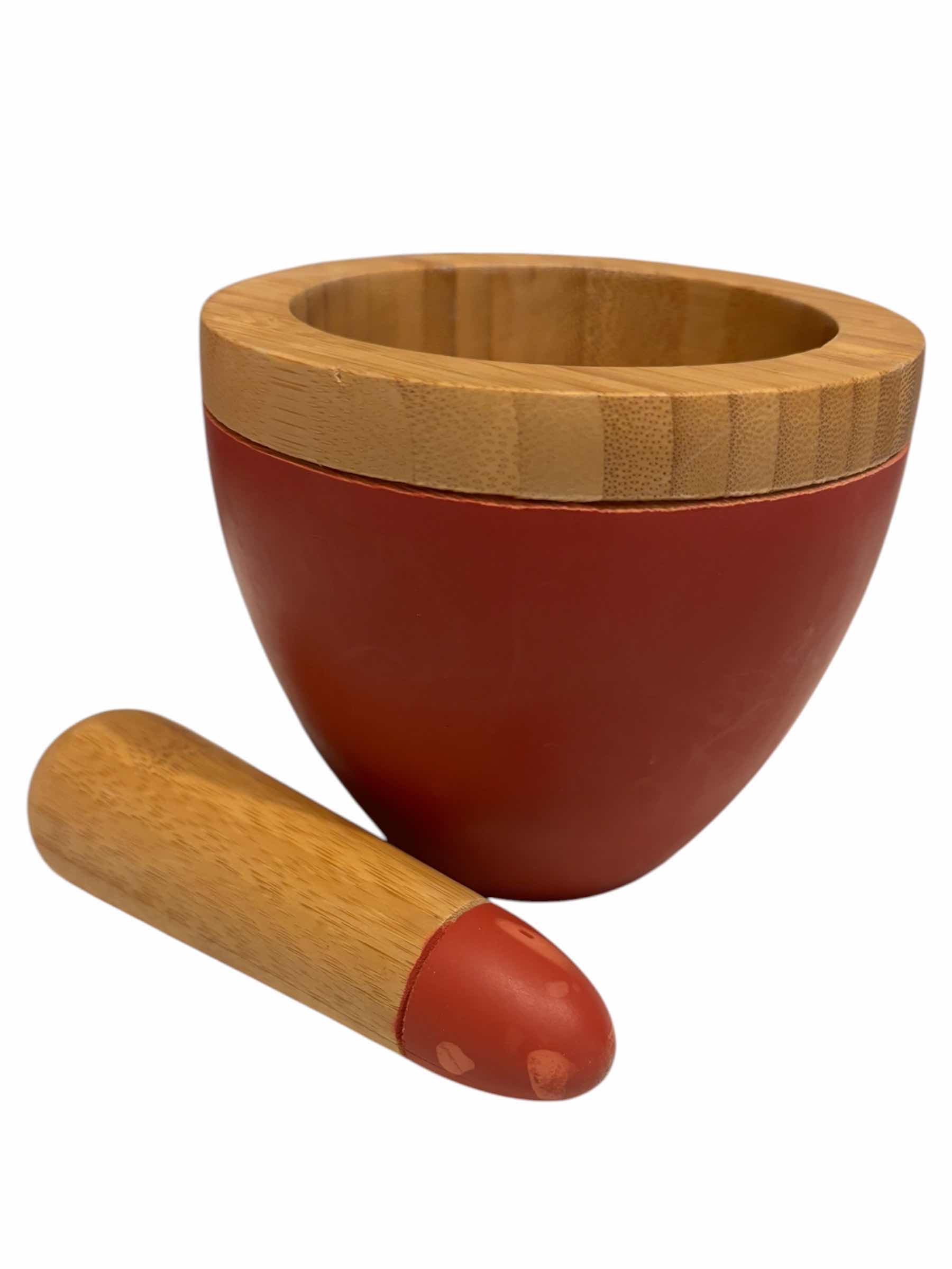 Photo 1 of CORE BAMBOO MORTAR & PESTLE 5” X 5” H4.25”