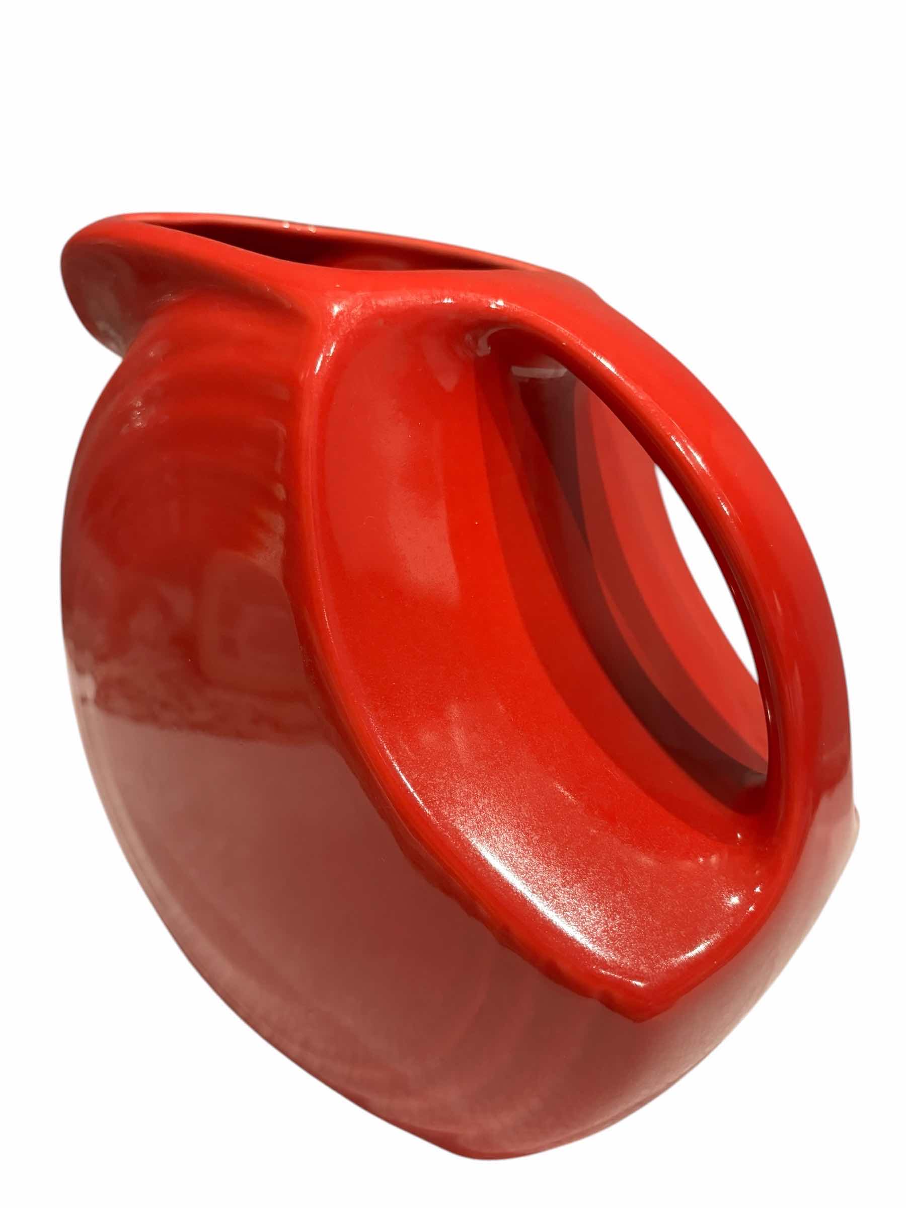 Photo 1 of FIESTA 67oz LARGE DISK PITCHER, SCARLET  9” X 5” H7.25”