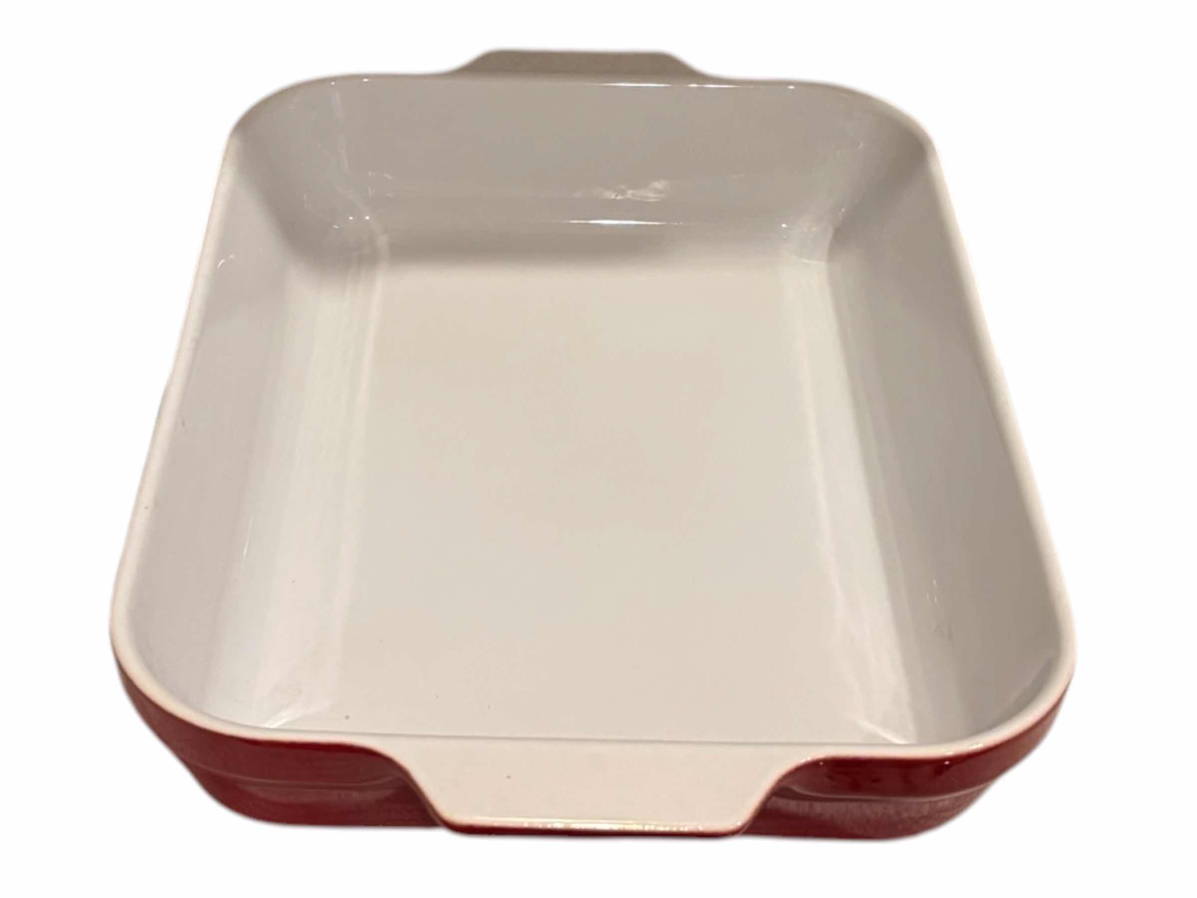 Photo 1 of EMILE HENRY LASAGNA BAKER DISH, RED/WHITE 11” X 18” H3”