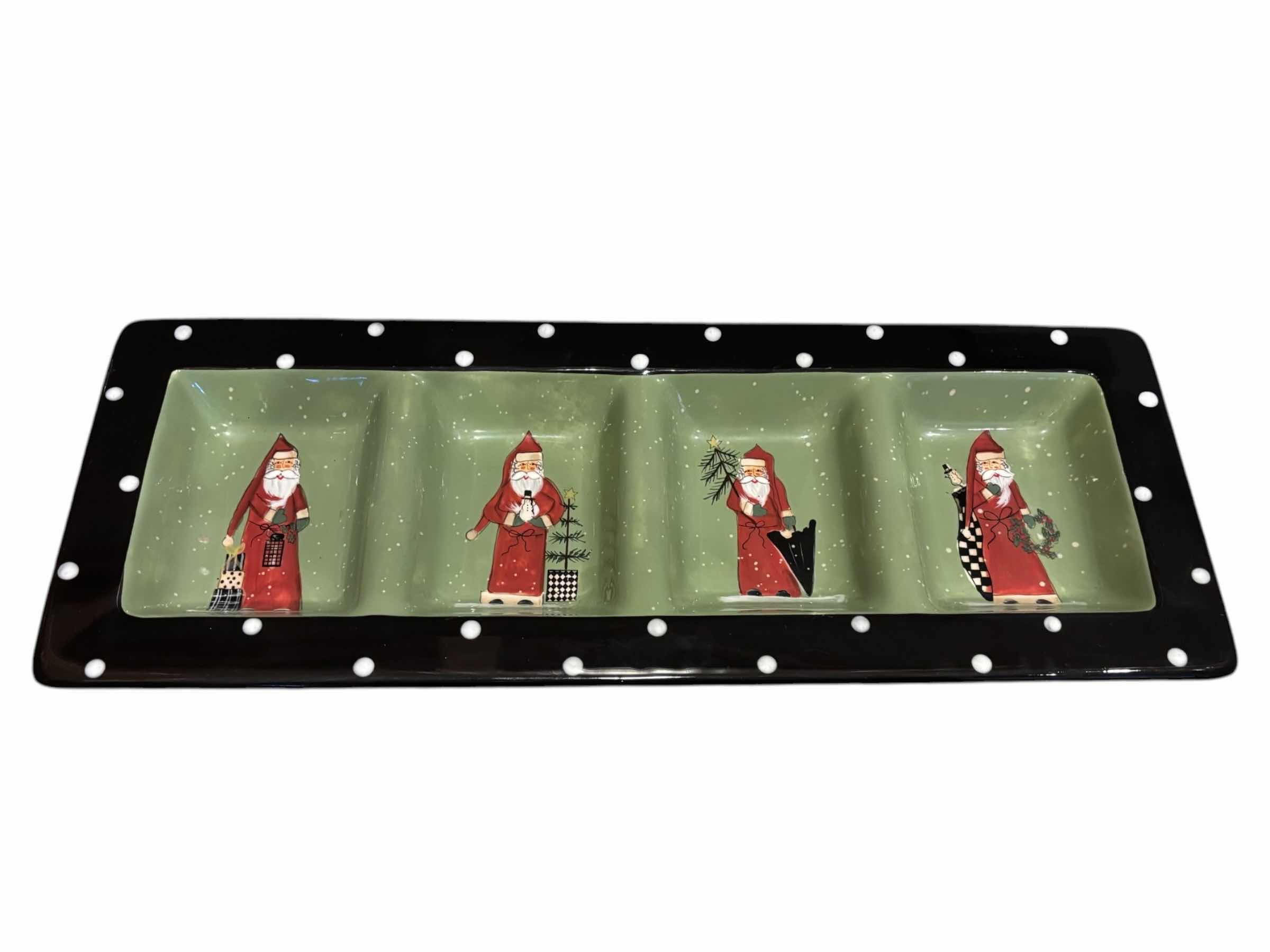 Photo 1 of CERTIFIED INTERNATIONAL JILL ANKROM 4-PART SERVING/RELISH TRAY 7.25” X 19.25” H1.75”