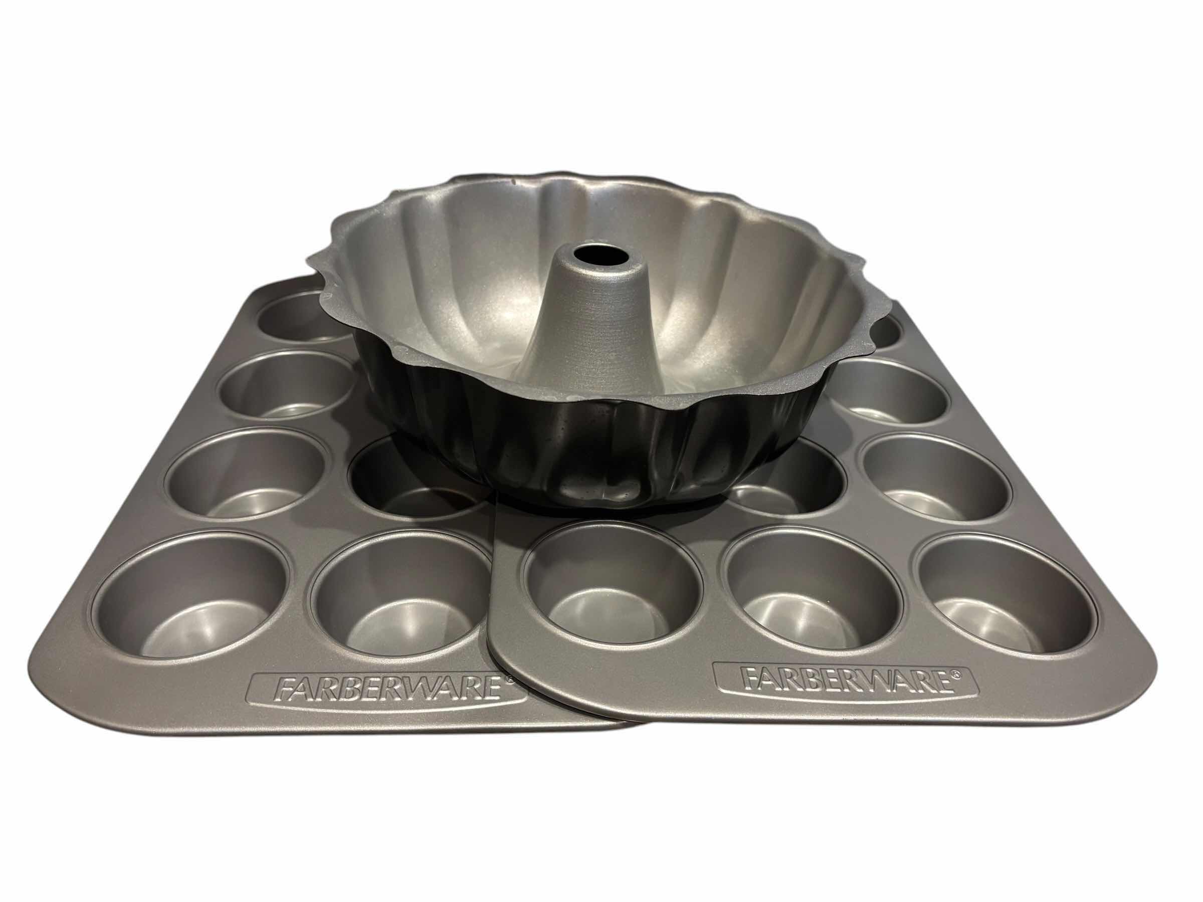 Photo 1 of FARBERWARE 12 CUP MUFFIN PAN (2) & BUNDT CAKE PAN