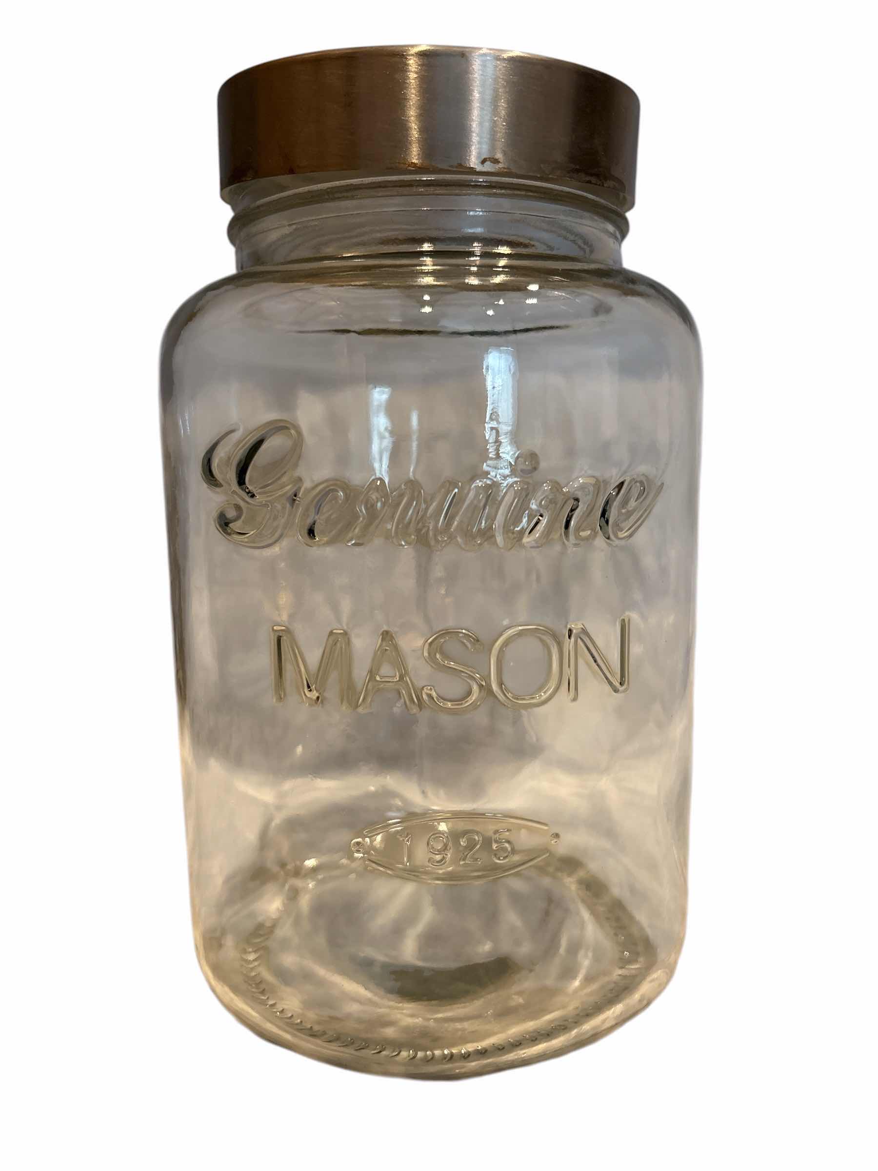 Photo 1 of MASON GLASS JARS H9.5” (3)