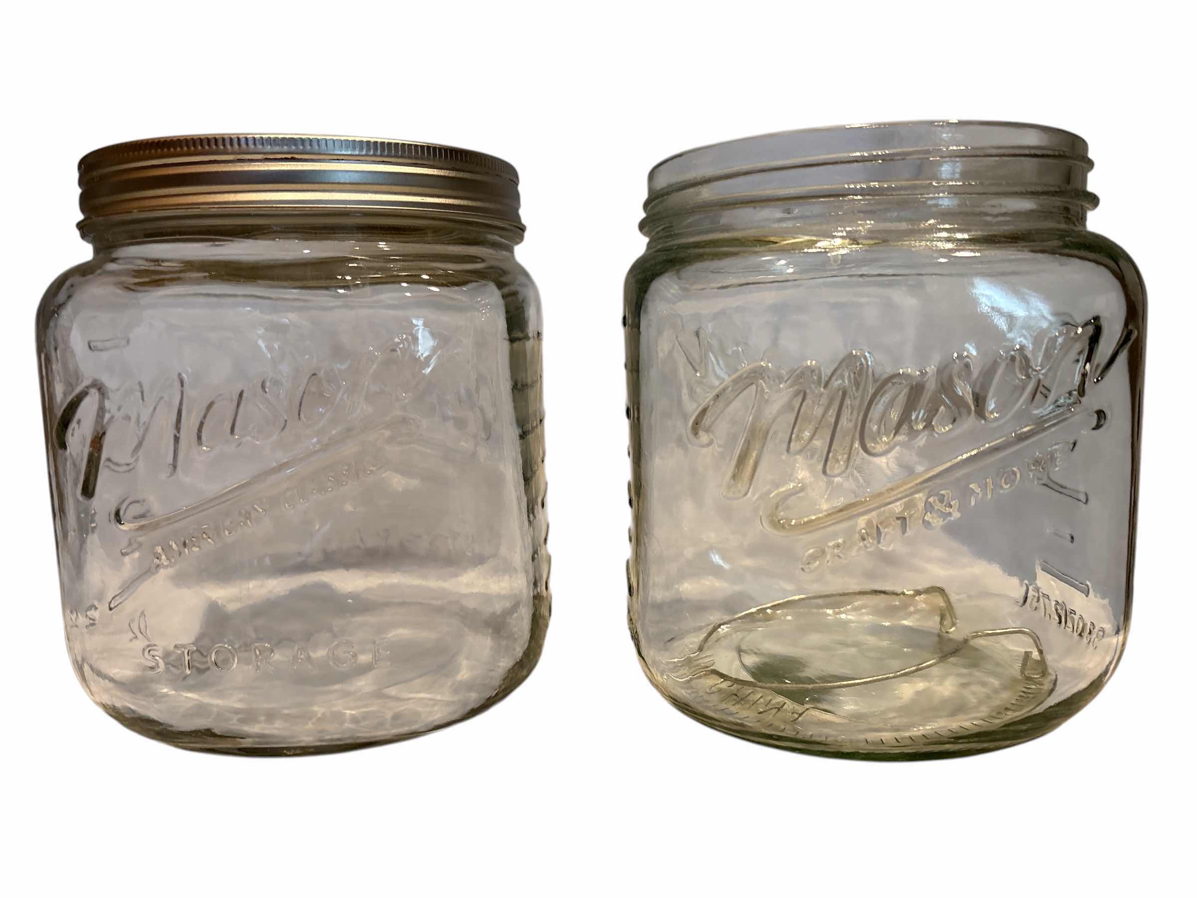 Photo 1 of MASON GLASS JARS H9.5” (3)