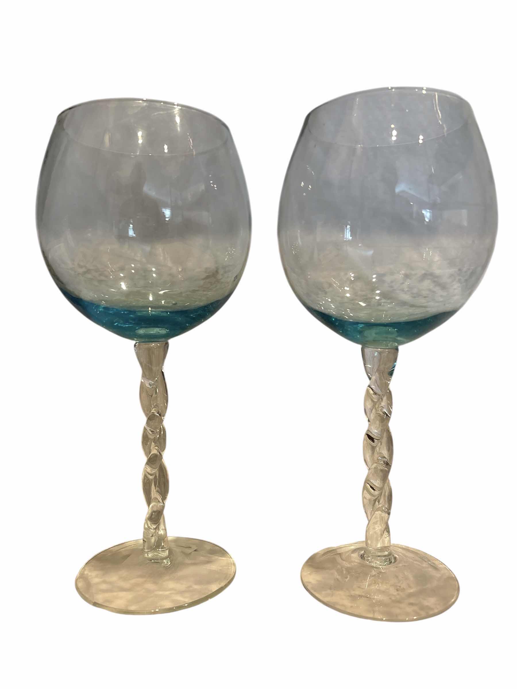 Photo 1 of AQUA TWIST WINE GLASSES 2PC H9”