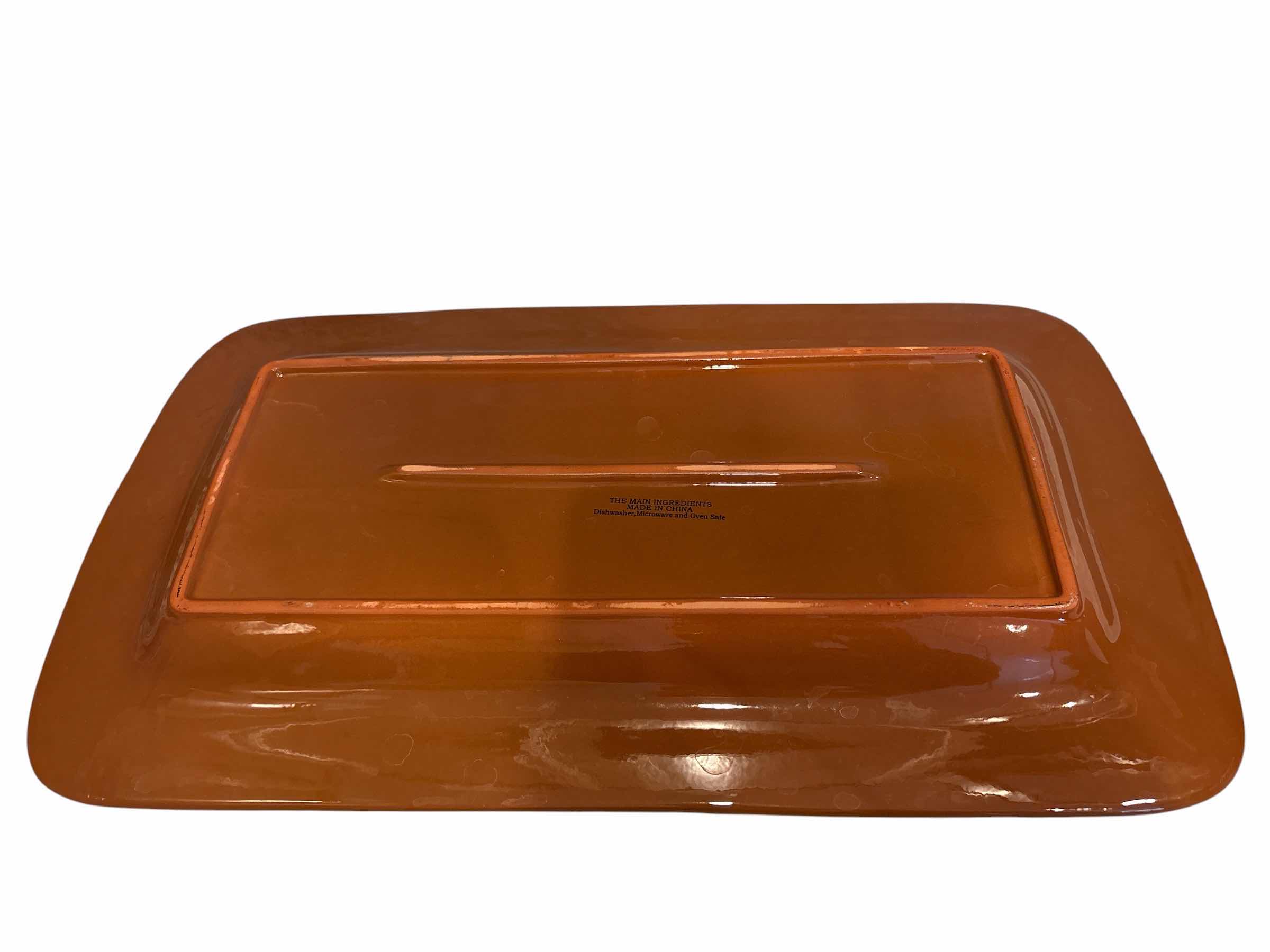 Photo 1 of CANARY YELLOW CERAMIC TRAY L19”