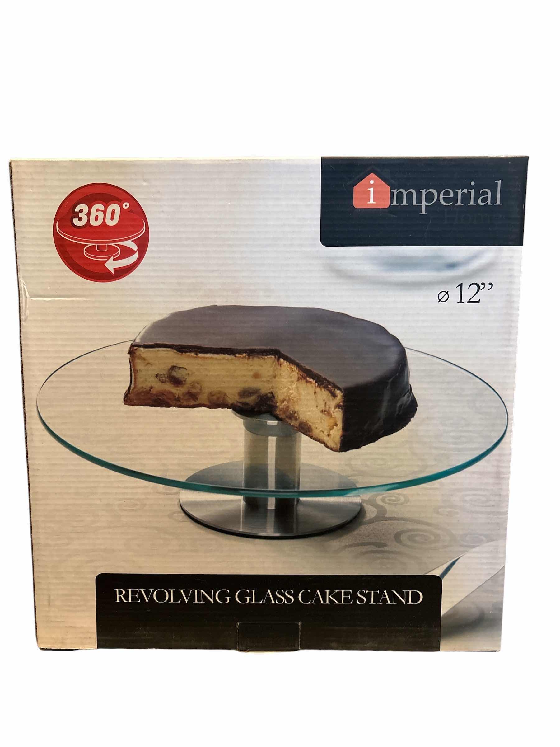 Photo 1 of IMPERIAL REVOLVING GLASS CAKE STAND 12”