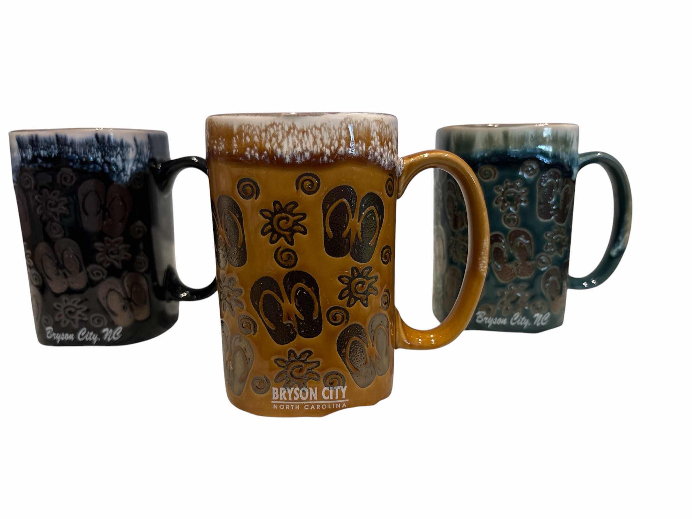 Photo 1 of BRYSON CITY HAND CRAFTED COFFEE MUGS (3)