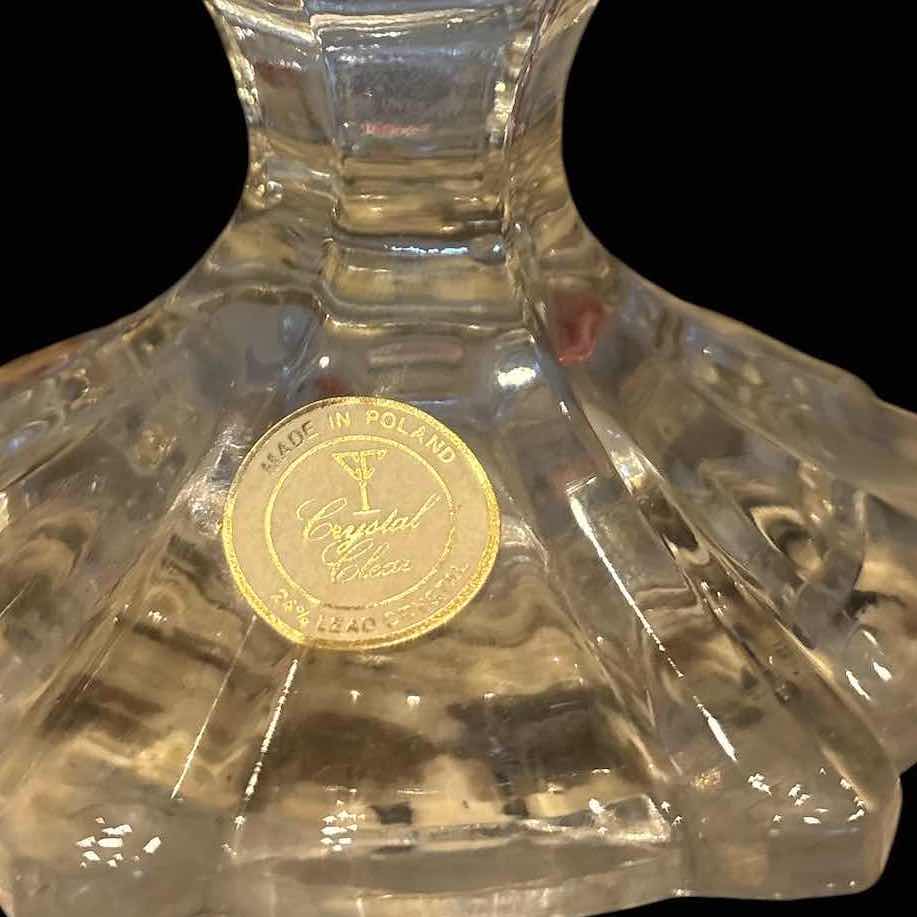 Photo 1 of CRYSTAL CLEAN CANDLEHOLDERS MADE IN POLAND H5” (2)PCS $34