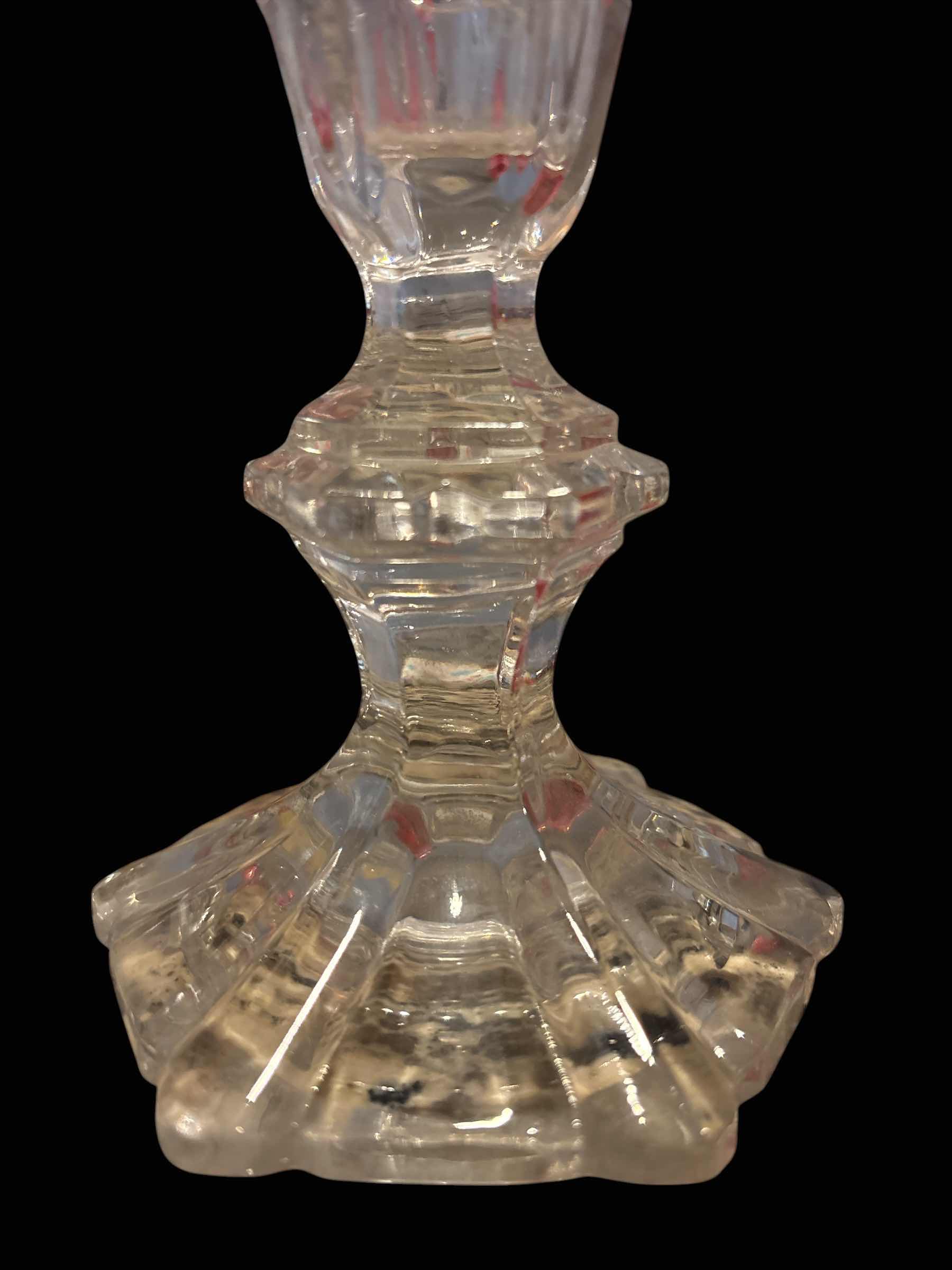 Photo 1 of CRYSTAL CLEAN CANDLEHOLDERS MADE IN POLAND H5” (2)PCS $34