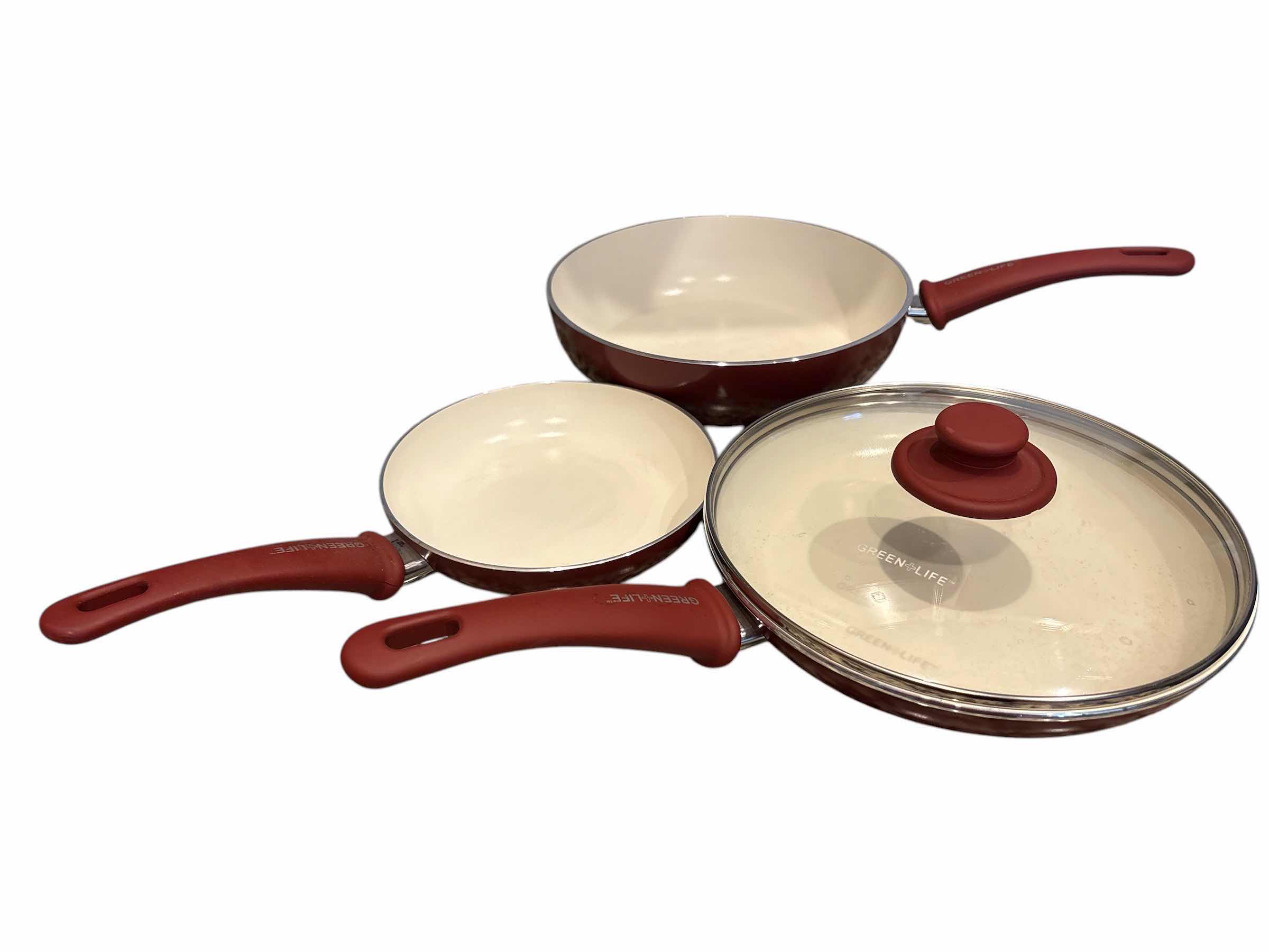 Photo 1 of GREEN LIFE CERAMIC SKILLETS (3)PCS