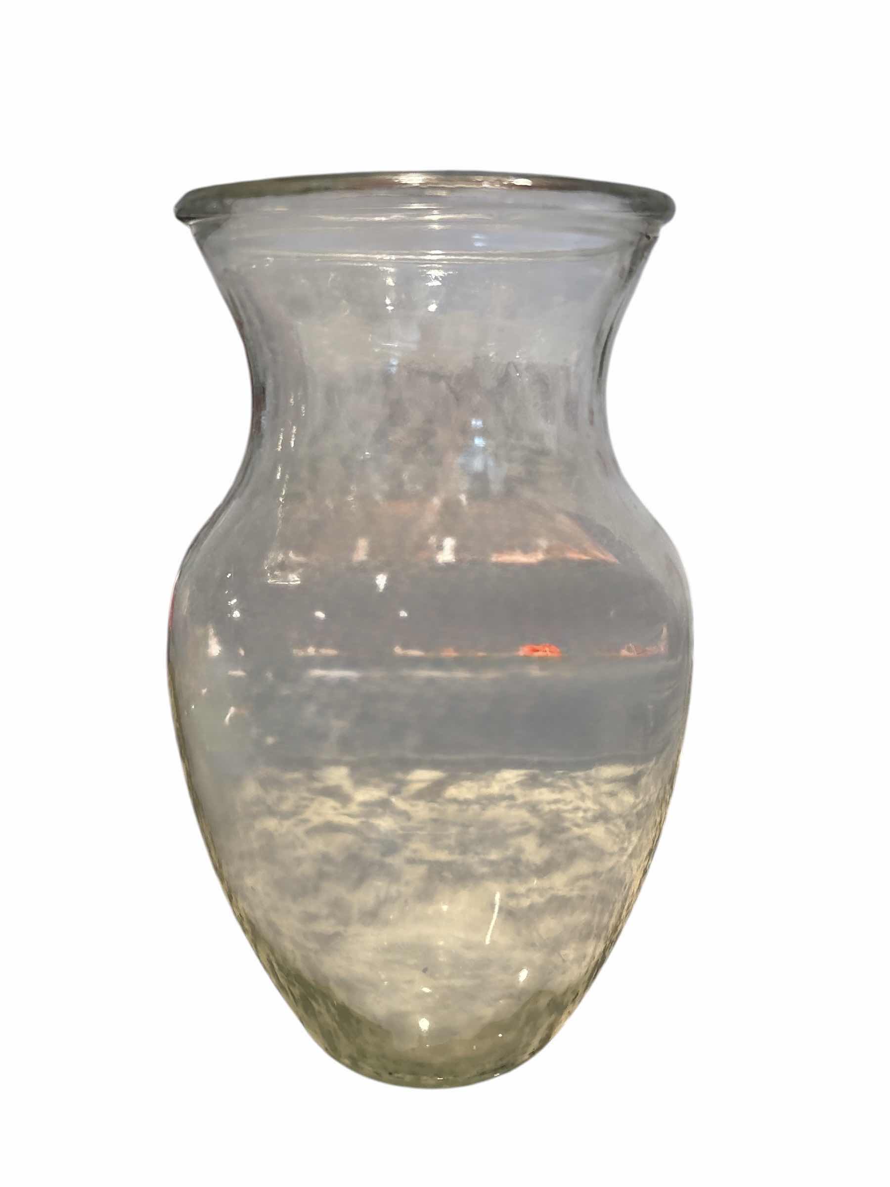 Photo 1 of GLASS VASES WITH FAUX FLOWERS H11” (2)PCS