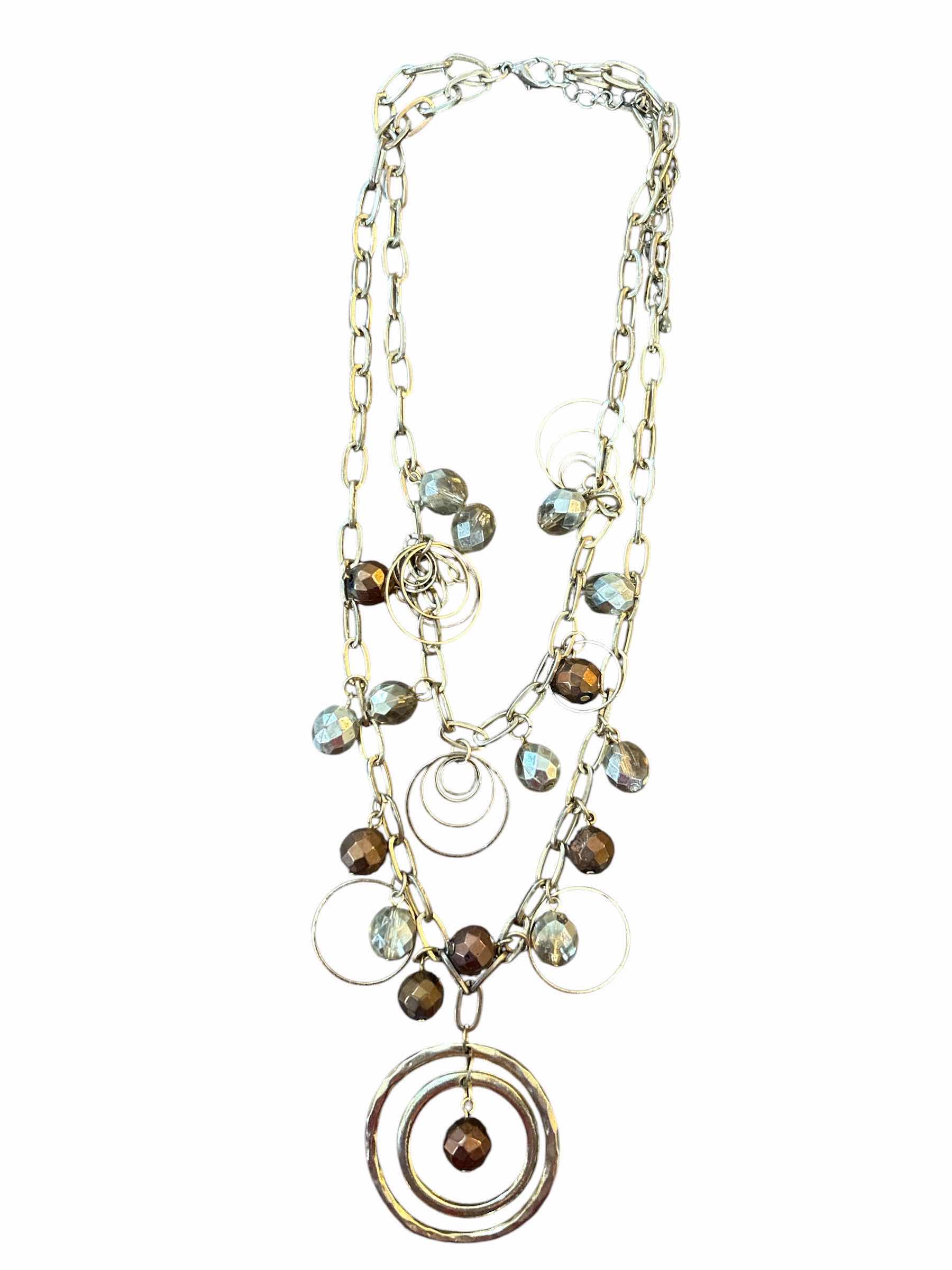 Photo 1 of BROWN TONE BEADED & PENDANT NECKLACE FASHION JEWELRY