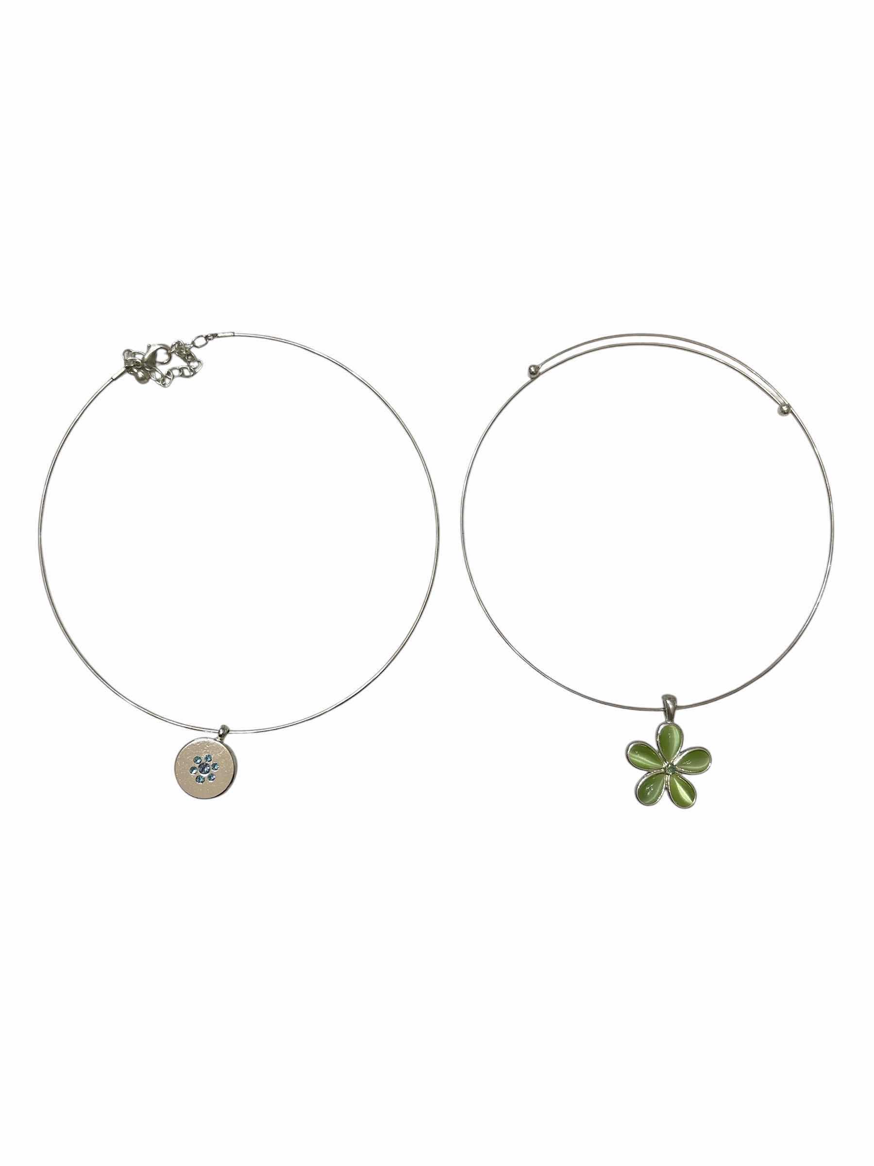 Photo 1 of GREEN TONE FLOWER NECKLACE FASHION JEWELRY (4)PCS