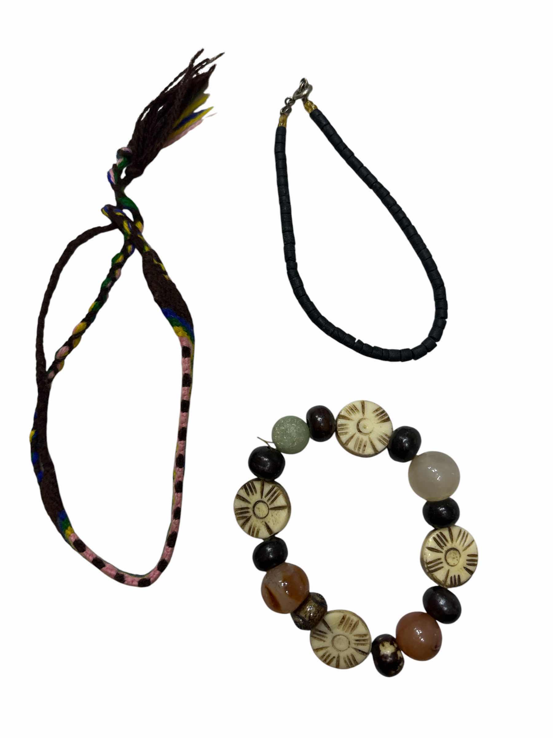 Photo 1 of BEADED SHELLAC WOVEN BRACELETS FASHION JEWELRY (6)PCS