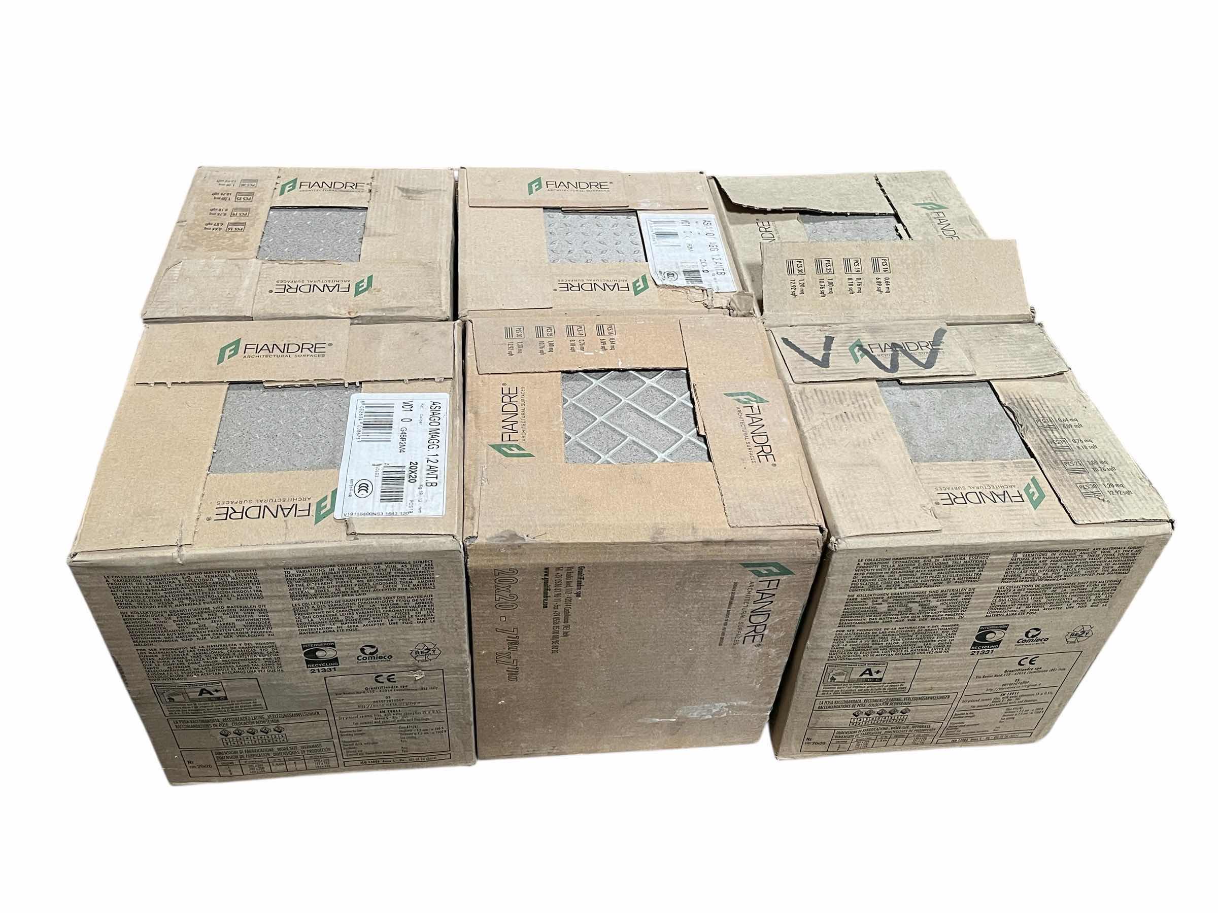 Photo 1 of FIANDRE DIAMOND TEXTURE MATTE GRAY FINISH TILE 8” X 8” (8.18SQFT PER CASE/6 CASES) READ NOTES