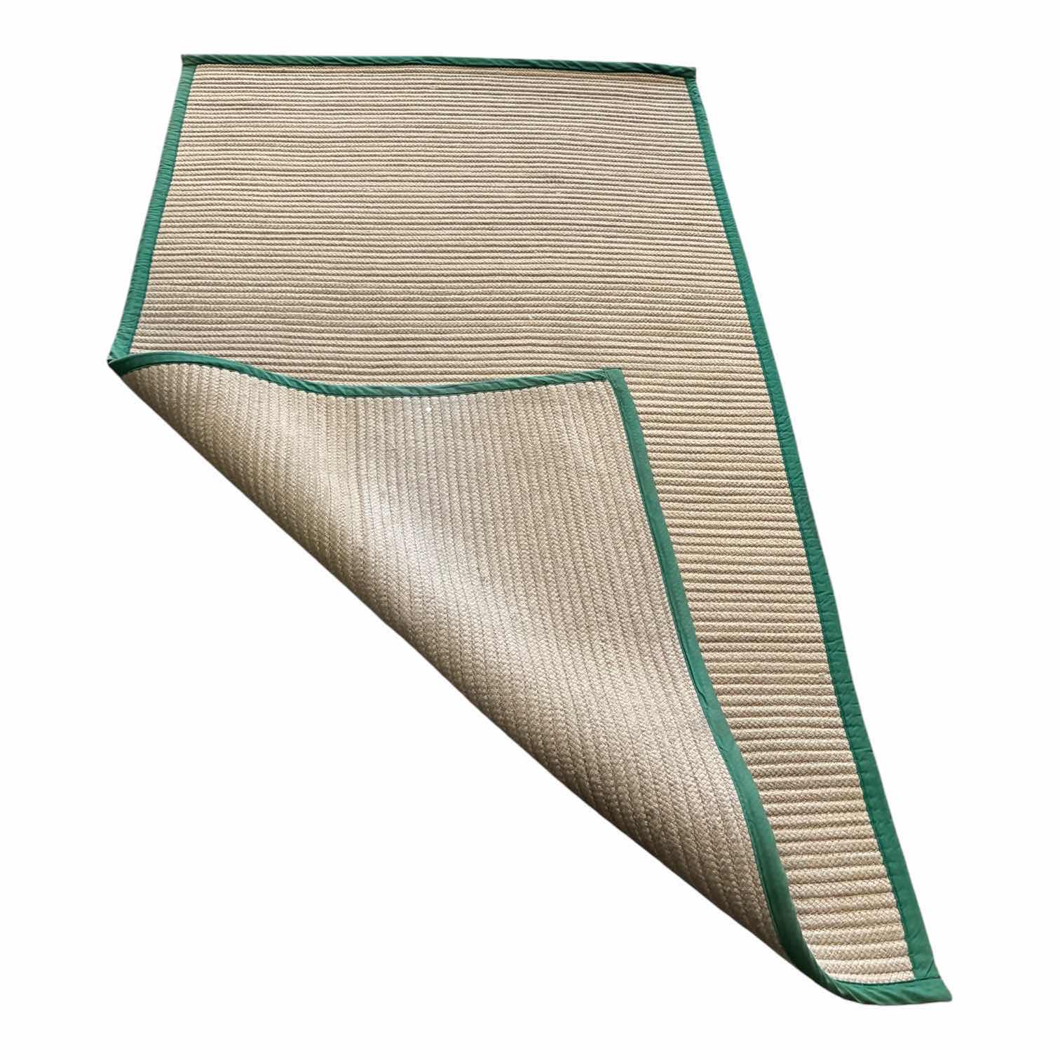 Photo 1 of GREEN TRIM JUTE AREA RUG 59” X 84”