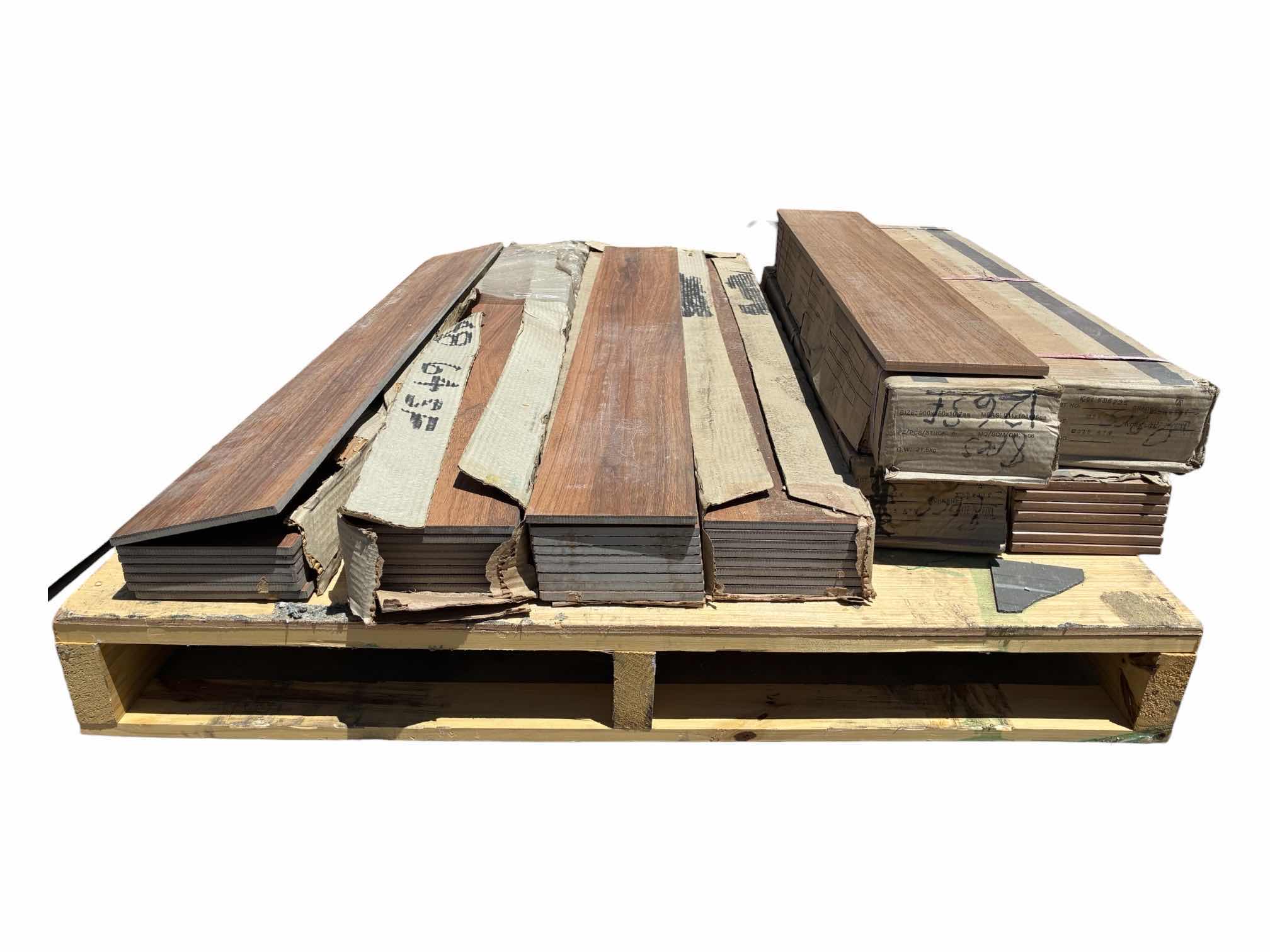 Photo 1 of GLAZED WOOD FINISH CERAMIC PLANK TILE 5.75” X 47” (30PCS) & GLAWOOD FINISH CERAMIC PLANK TILE 6“ x 45.5“ (38PCS)