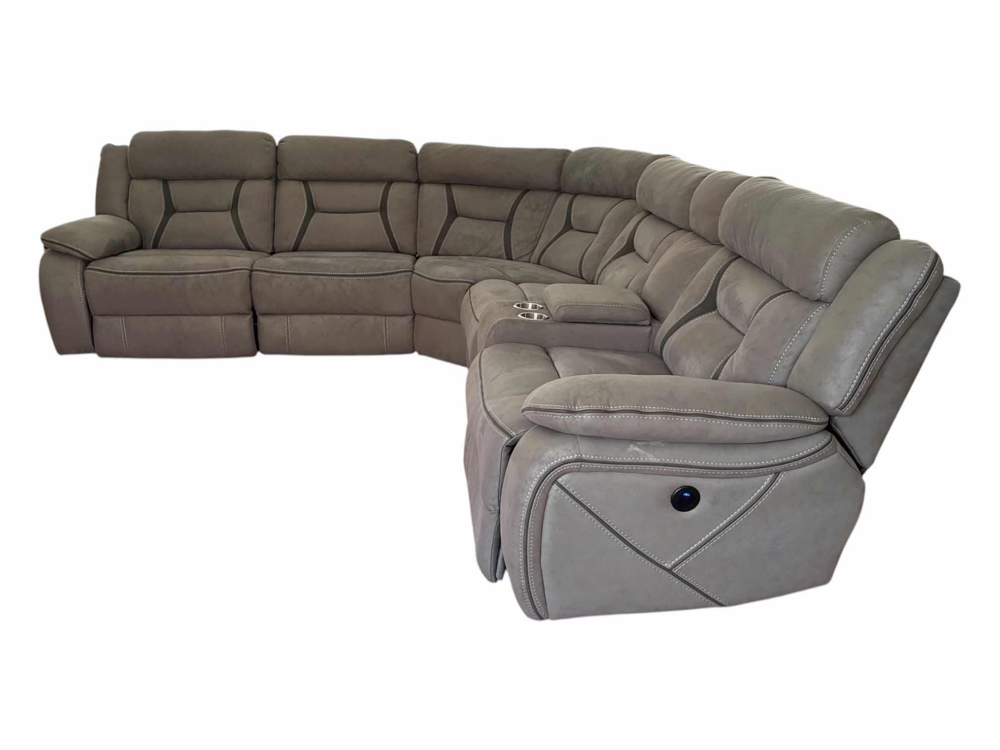 Photo 1 of COASTER FURNITURE HIGGINS COLLECTION POWER MOTION USB PORT GREY TWO TONE UPHOLSTERED 4PC SECTIONAL SOFA 128” X 116“ H38” (READ NOTES) $2974