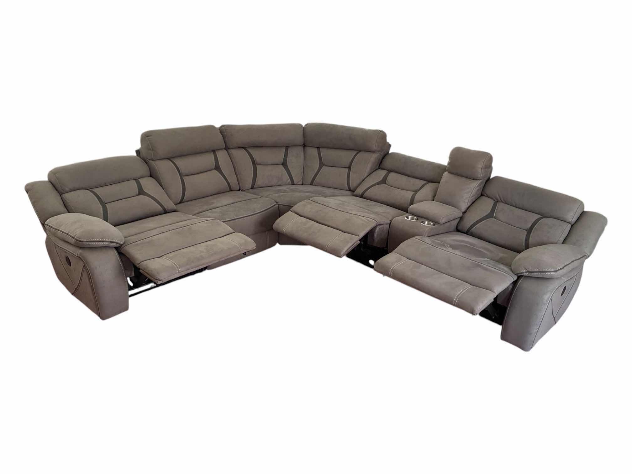 Photo 1 of COASTER FURNITURE HIGGINS COLLECTION POWER MOTION USB PORT GREY TWO TONE UPHOLSTERED 4PC SECTIONAL SOFA 128” X 116“ H38” (READ NOTES) $2974