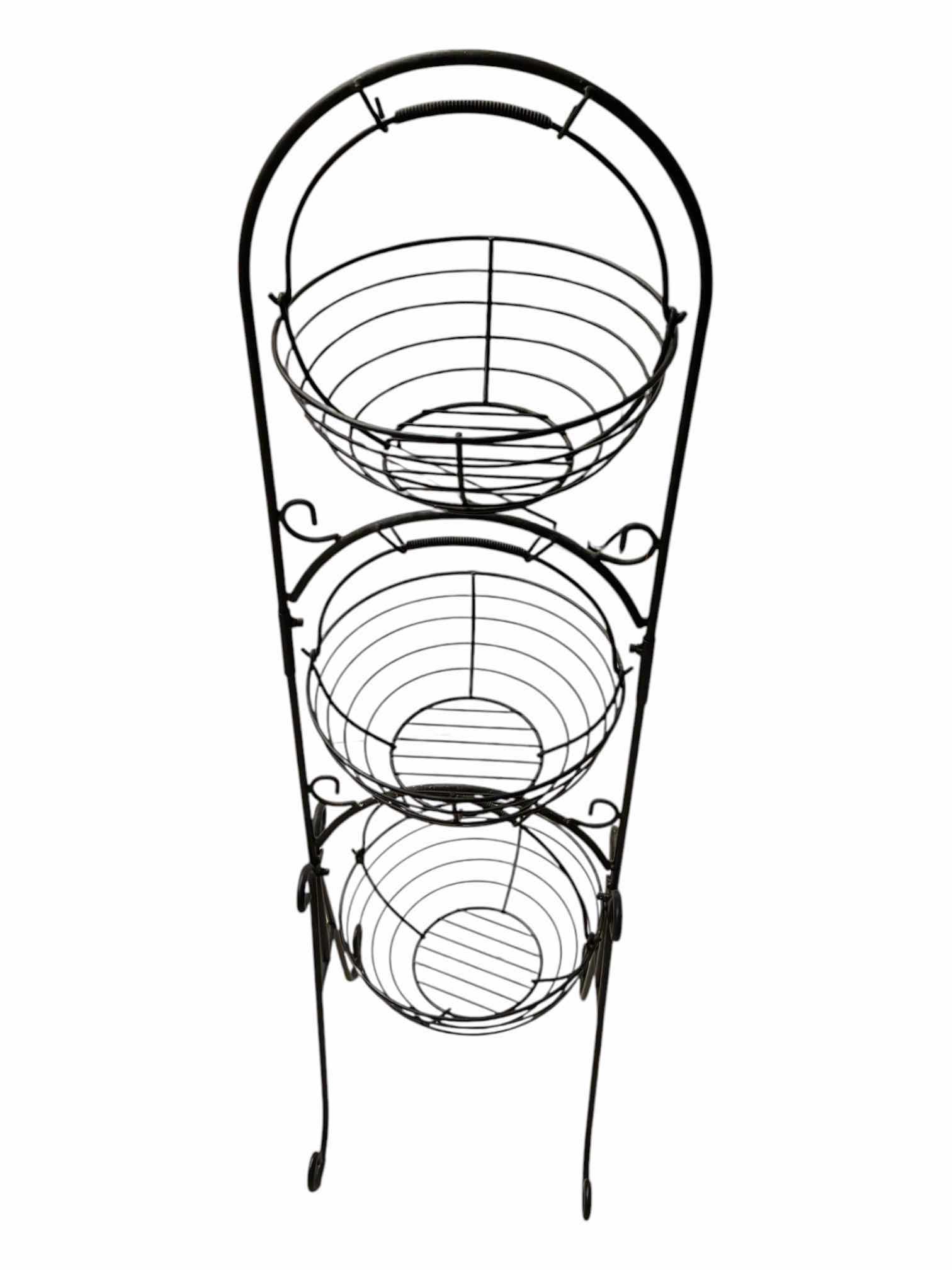 Photo 1 of WROUGHT IRON 3-TIER PLANTER RACK 13“ x 14.5“ H50”