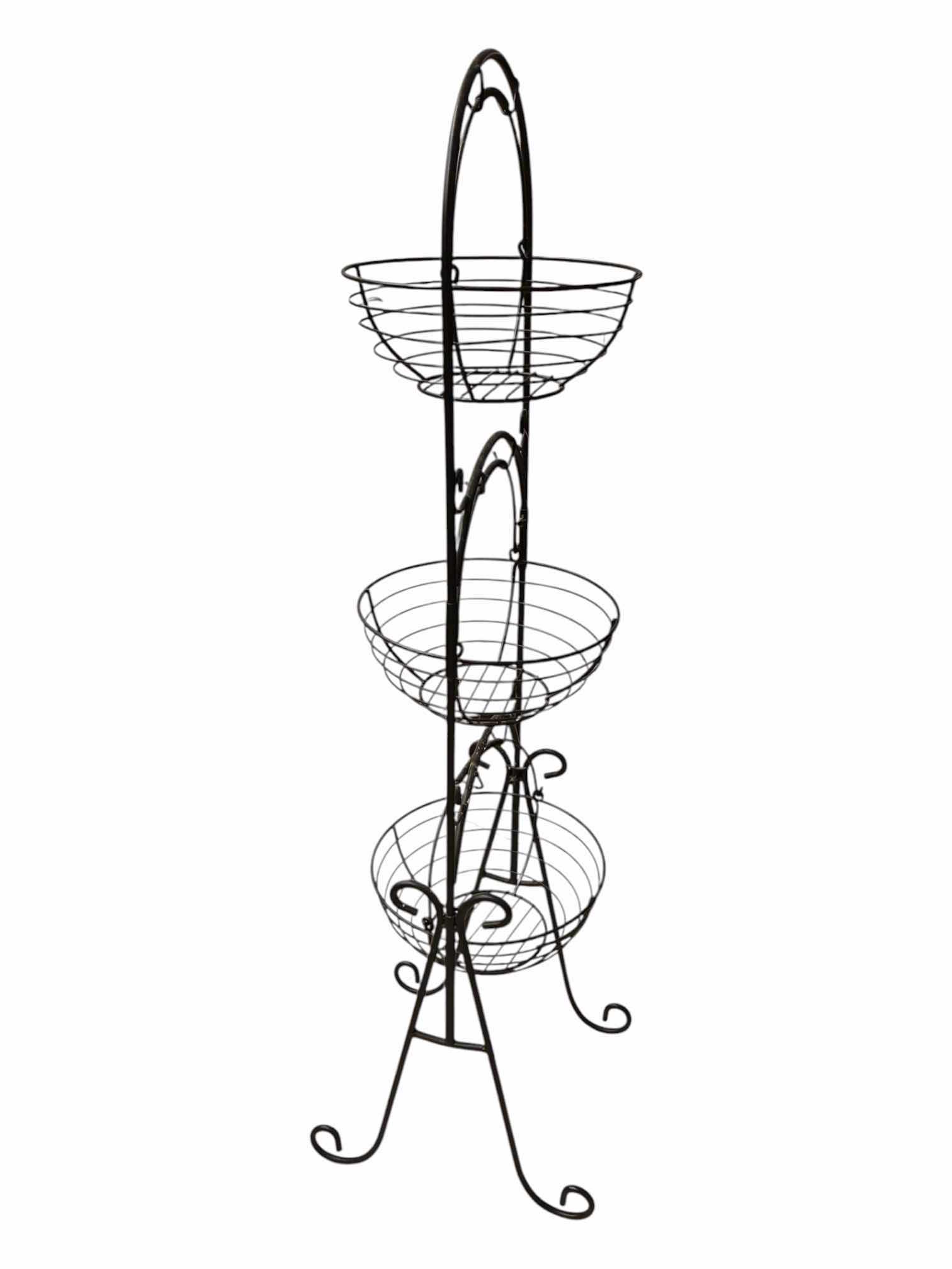 Photo 1 of WROUGHT IRON 3-TIER PLANTER RACK 13“ x 14.5“ H50”