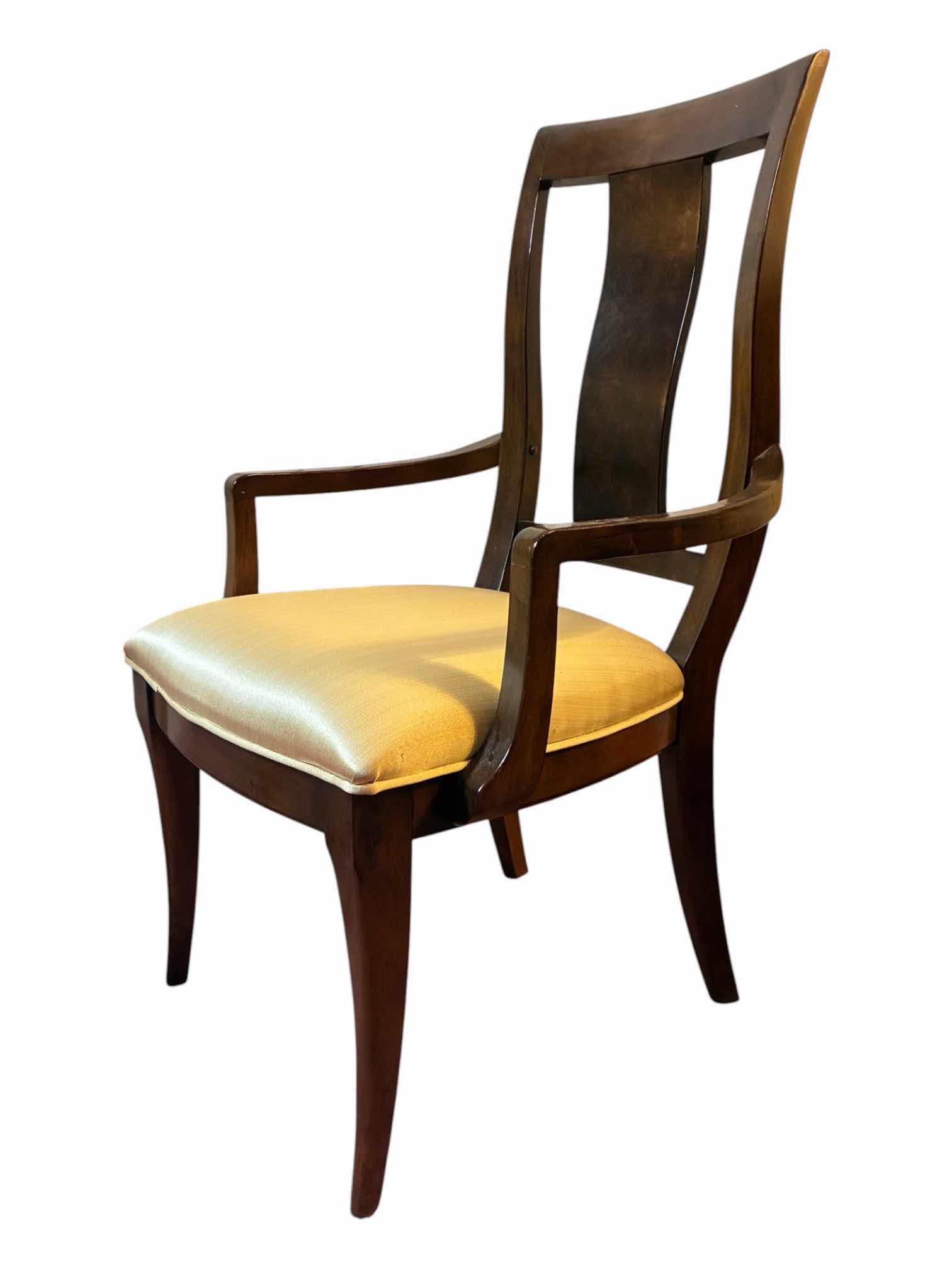 Photo 1 of WORLD MARKET LACQUER CRAFT HOLLYWOOD SPLAT-BACK WOOD ARMCHAIR 23.25“ X 21.5“ H38.5“