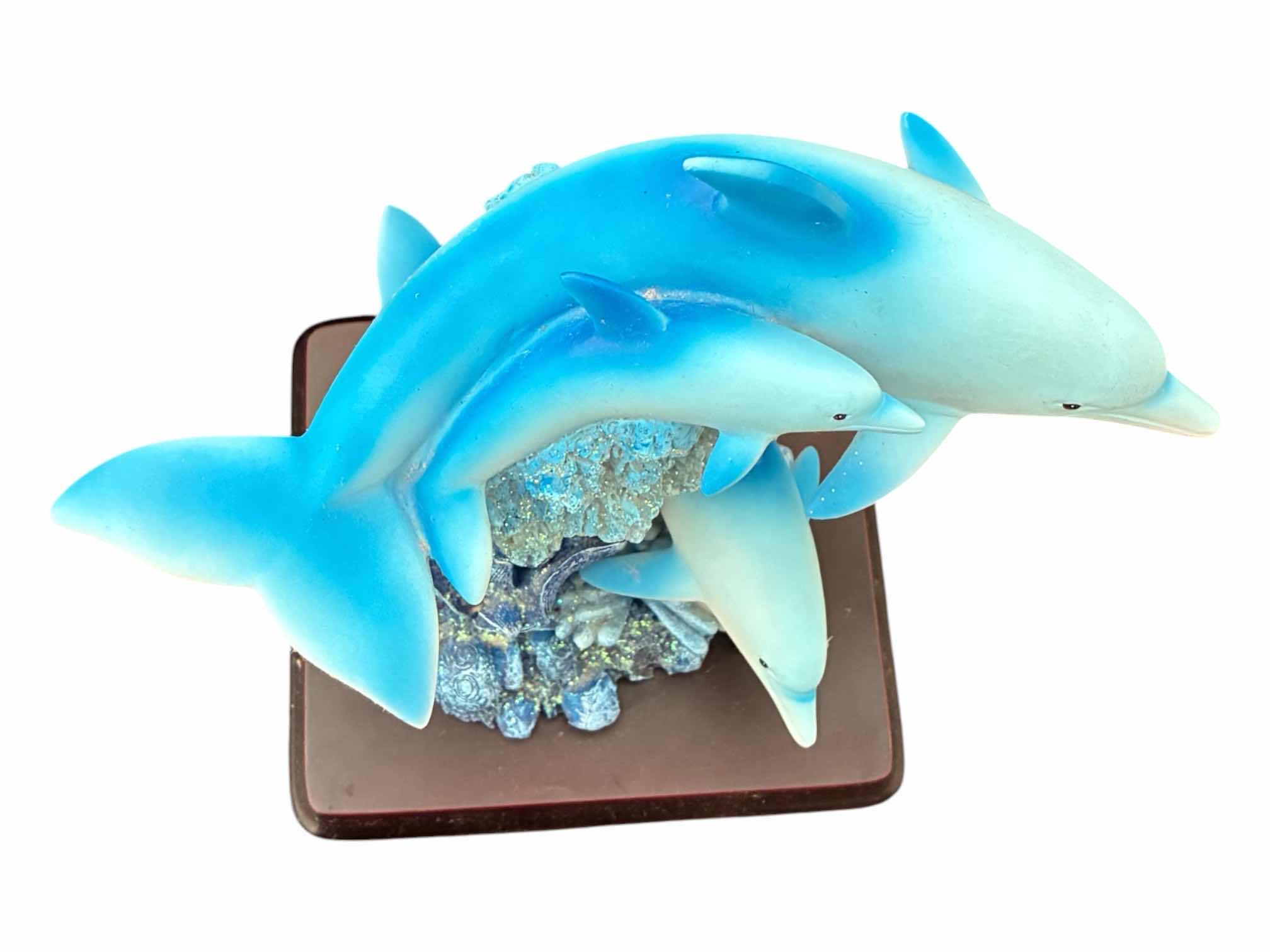 Photo 1 of DIRECT CONNECTION DOLPHIN RESIN SCULPTURE 10” X 6.5” X H11“