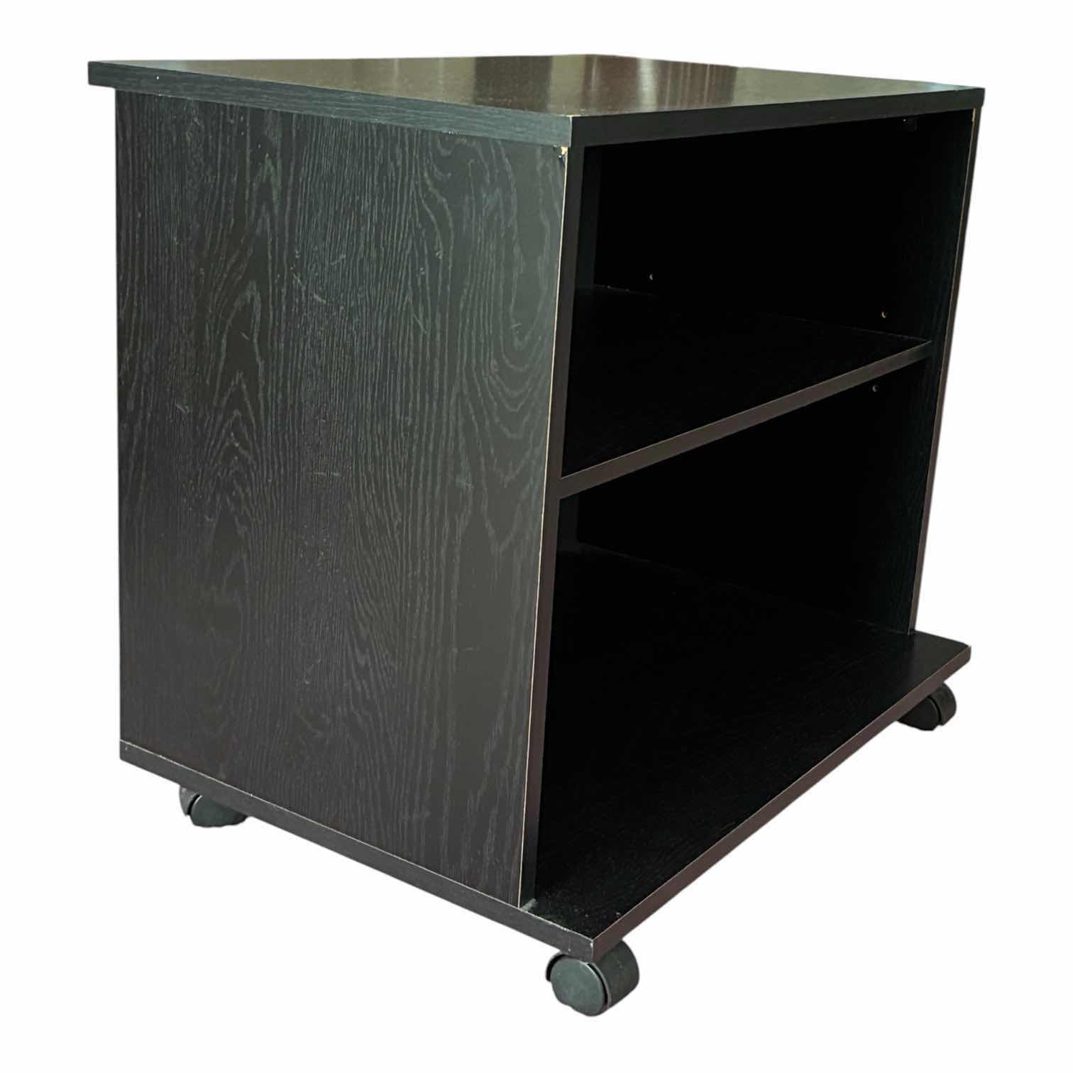 Photo 1 of MAINSTAYS BLACK TV/VCR ROLLING CART 23.5” X 14.5” H21”