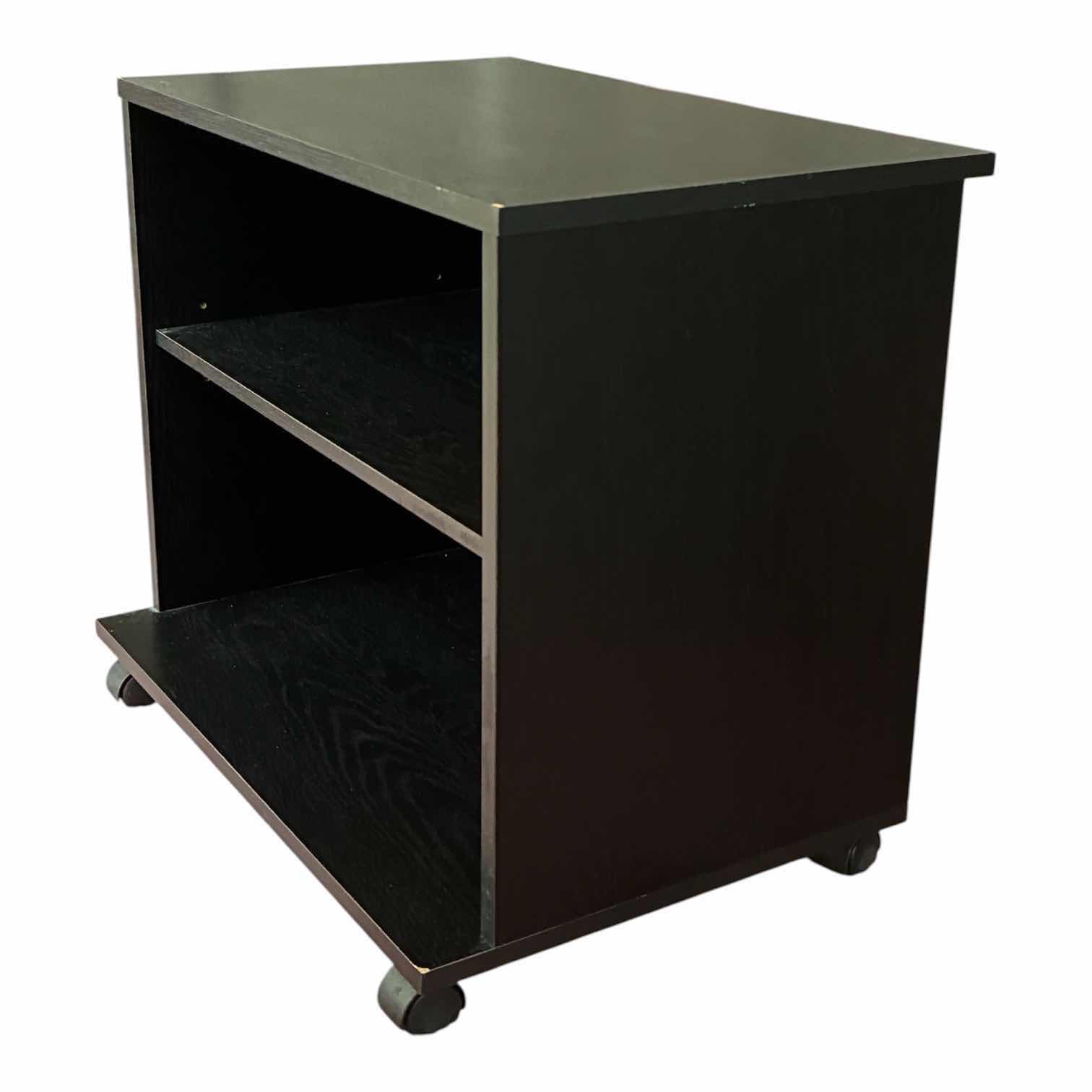 Photo 1 of MAINSTAYS BLACK TV/VCR ROLLING CART 23.5” X 14.5” H21”