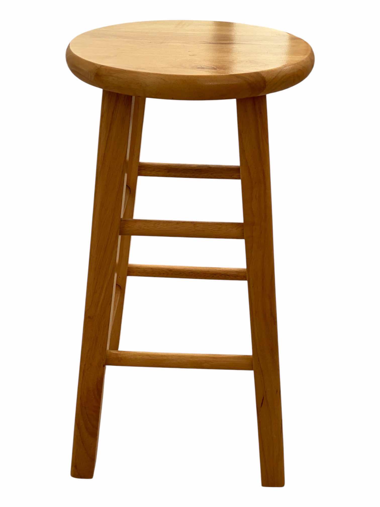 Photo 1 of NATURAL WOOD STOOL 13“ X 13“ X 24“