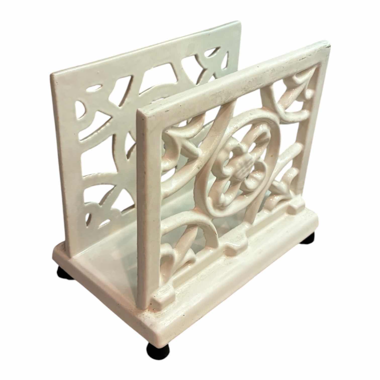 Photo 1 of TARGET HOME WHITE WROUGHT IRON PAPER TOWEL HOLDER & NAPKIN HOLDER