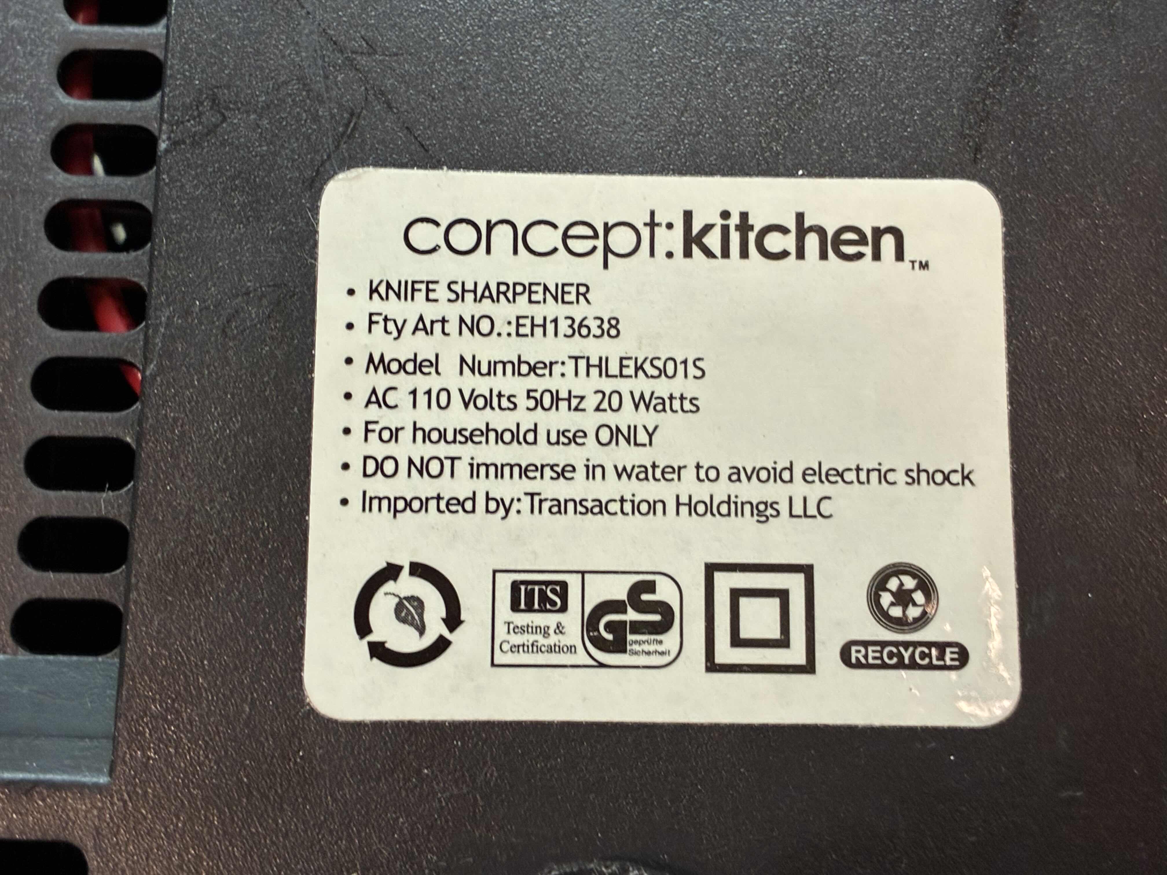 Photo 1 of CONCEPT KITCHEN ELECTRIC KNIFE SHARPENER THLEKS01S