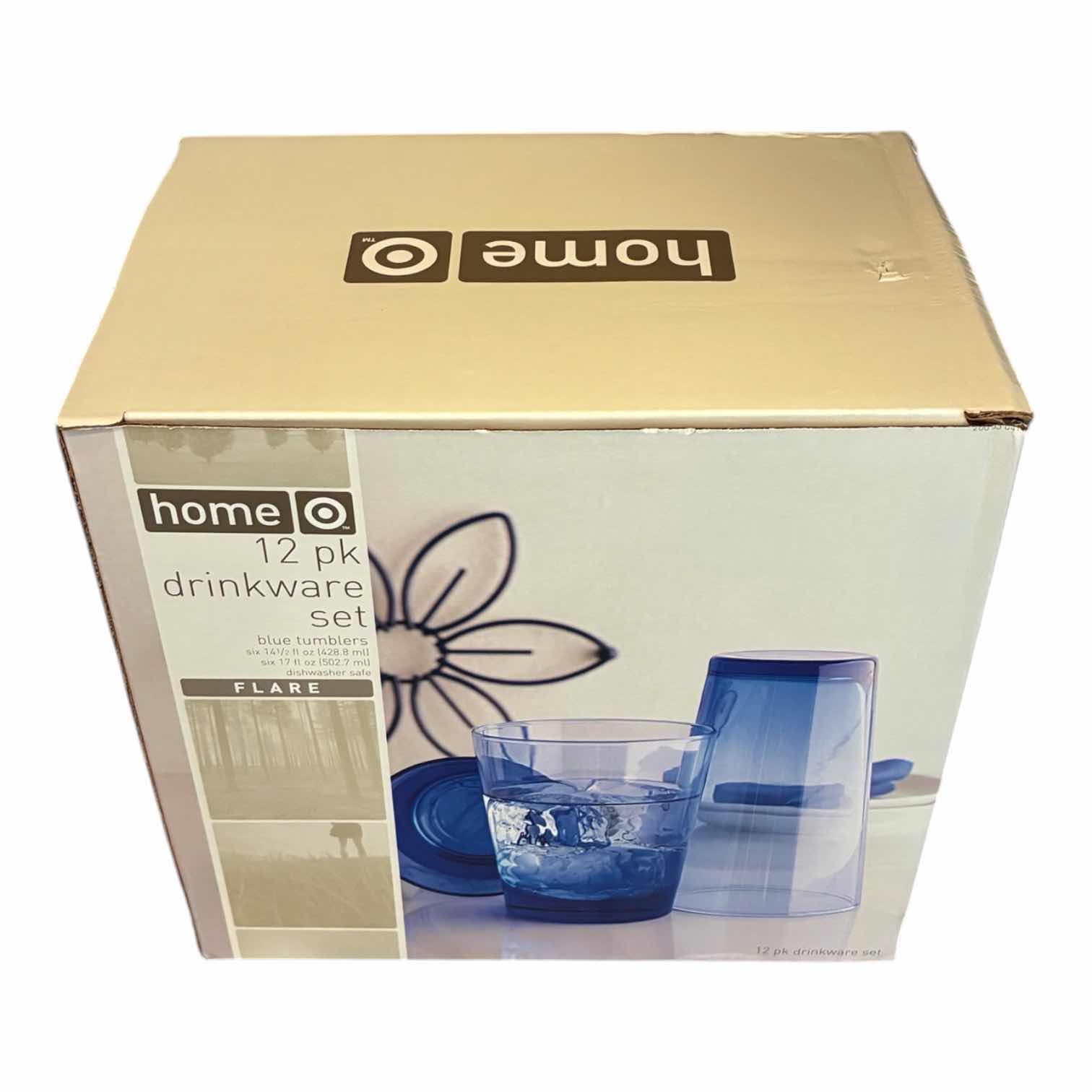Photo 1 of TARGET HOME 12PC BLUE FLARE TUMBLERS DRINKWARE SET