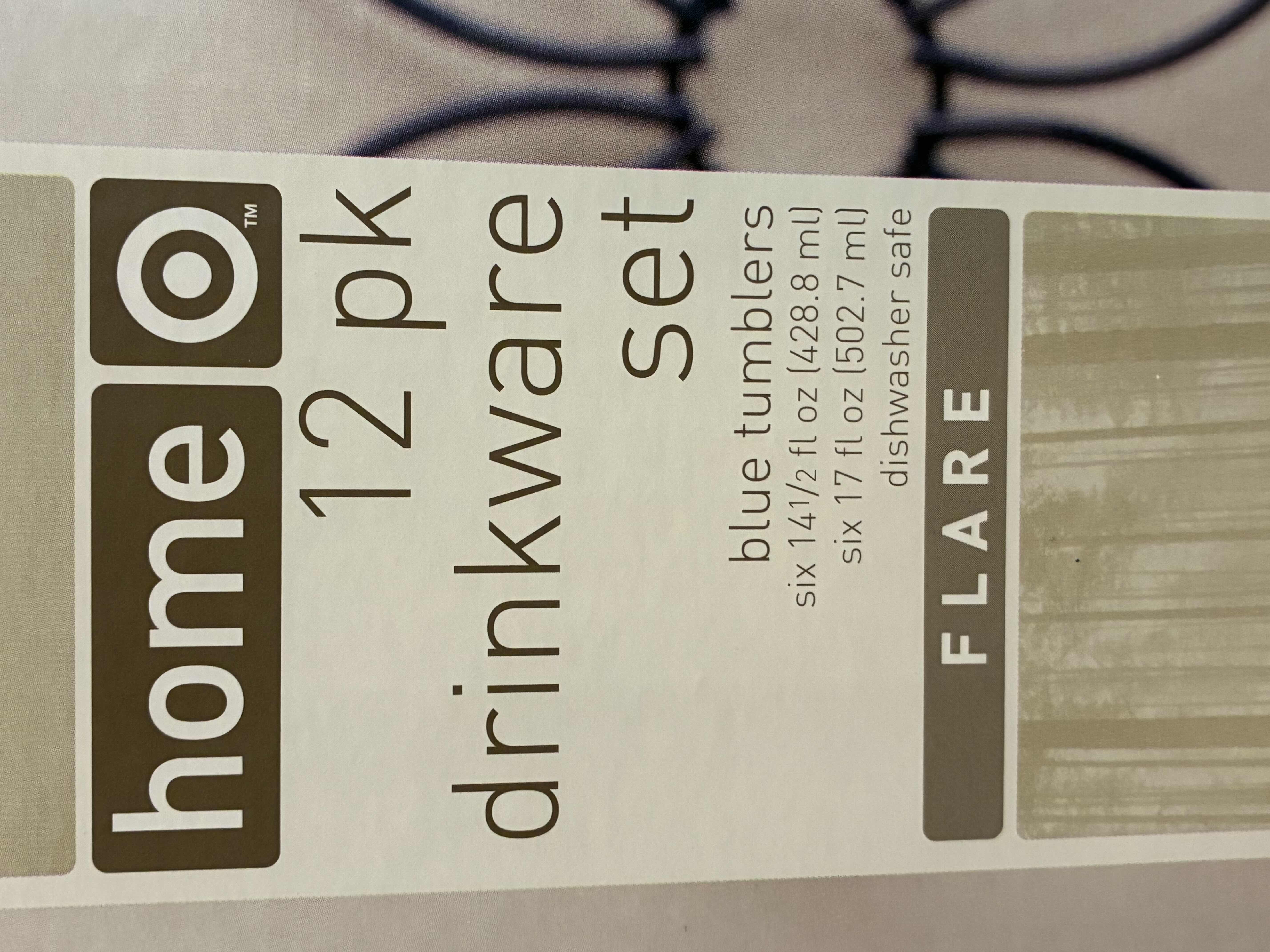 Photo 1 of TARGET HOME 12PC BLUE FLARE TUMBLERS DRINKWARE SET